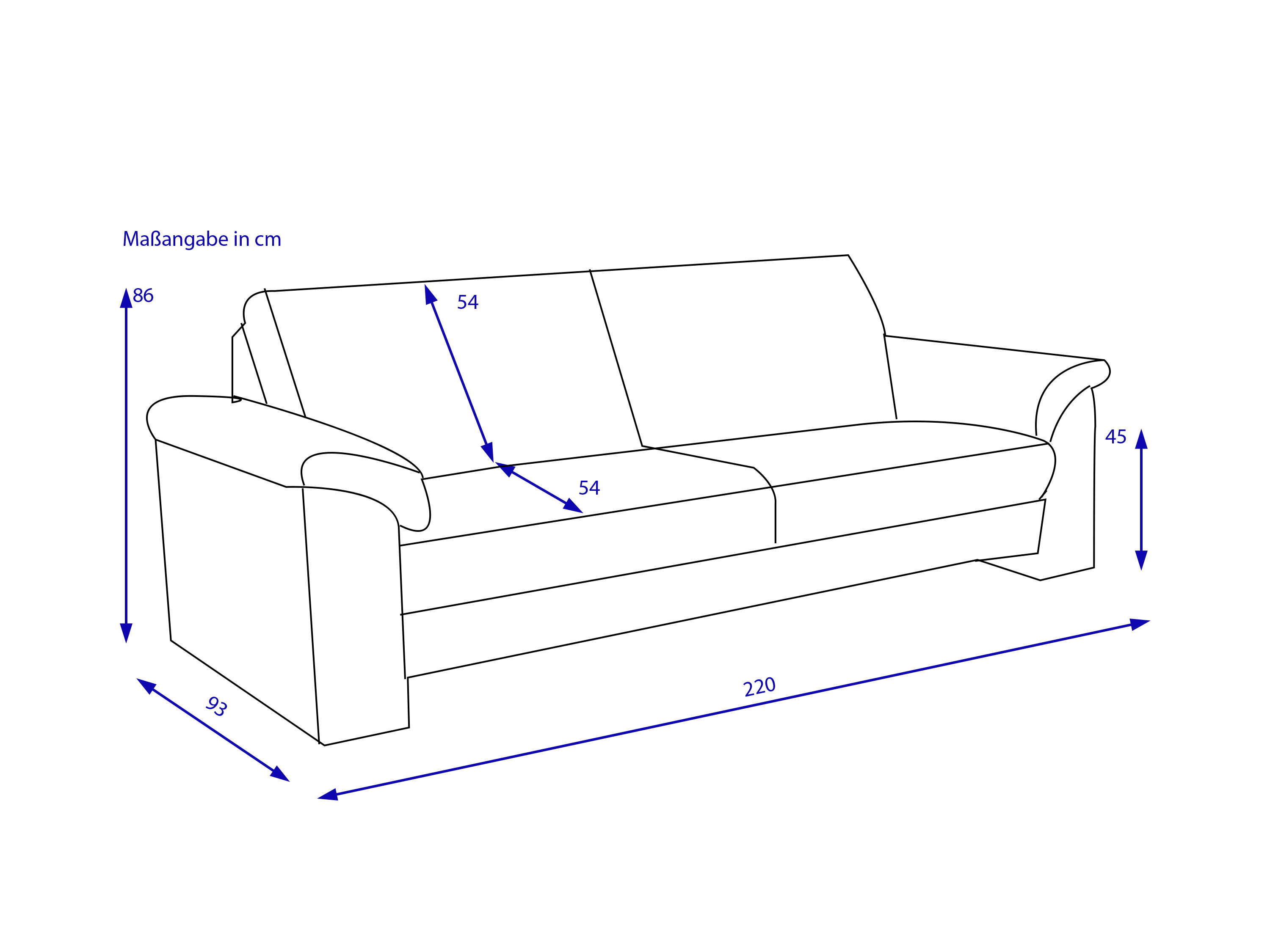 Sofa 3 Sitzer bassetti BOLOGNA