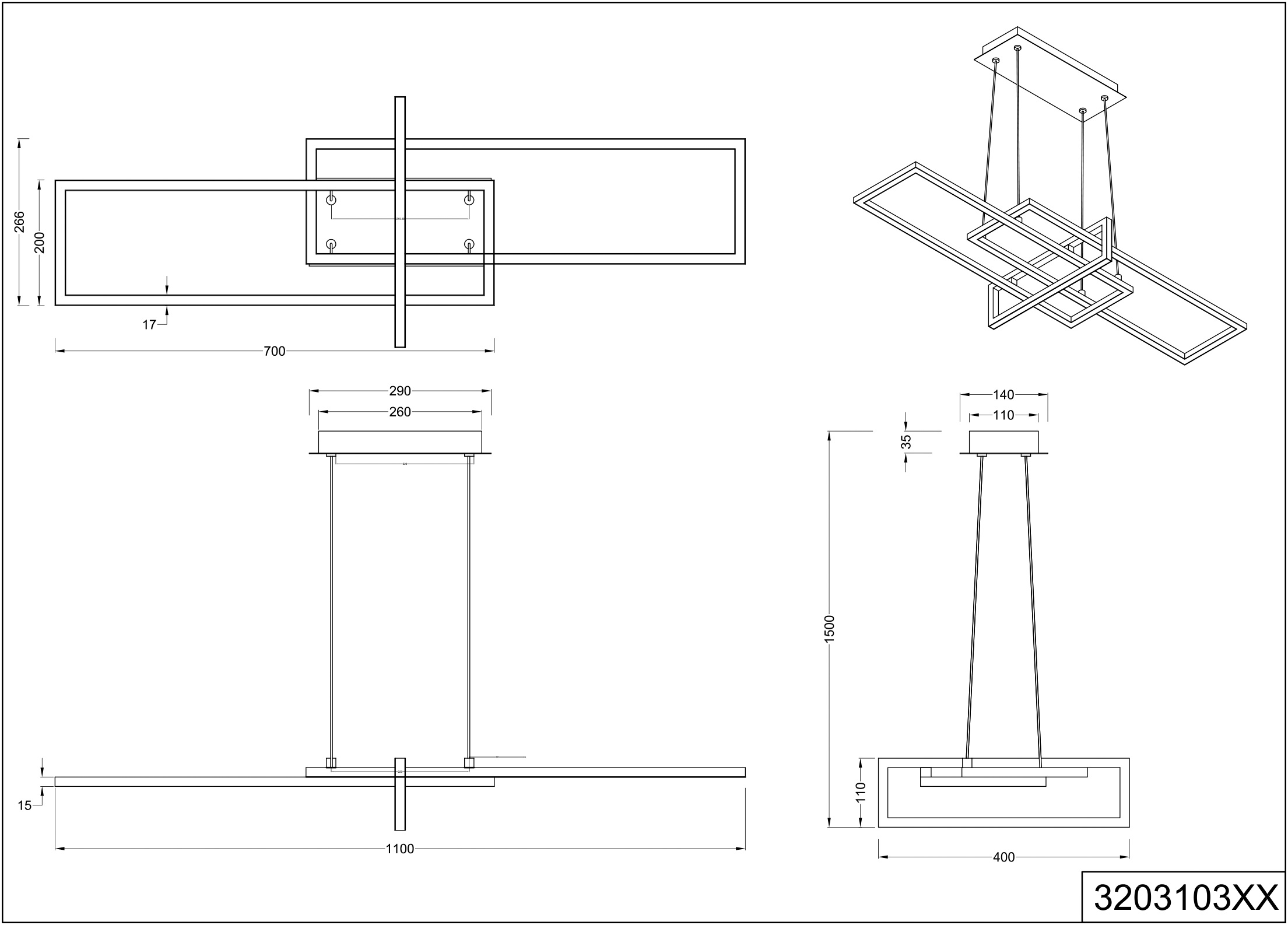 Pendelleuchte SALINAS