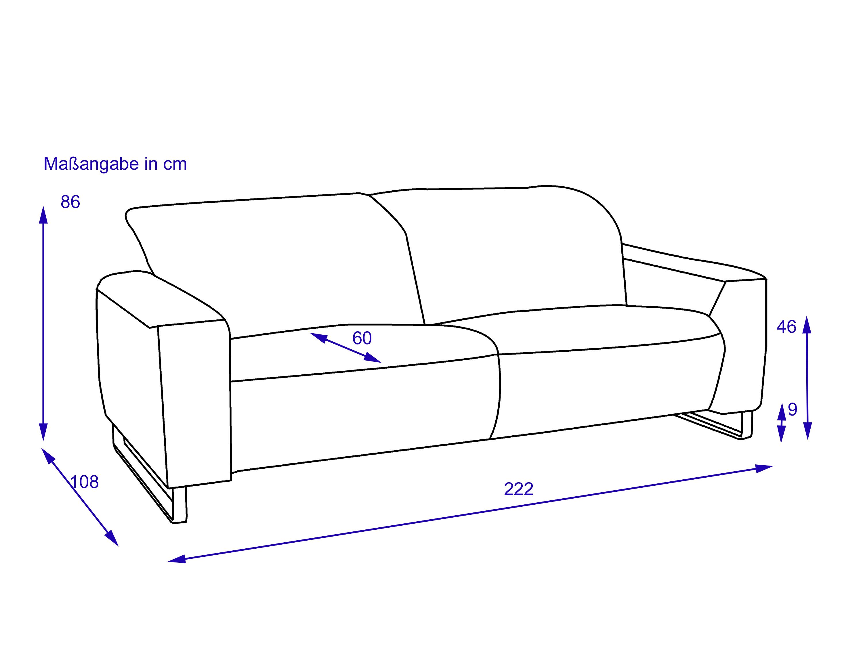 Sofa 3 Sitzer groß CALANO 2.0