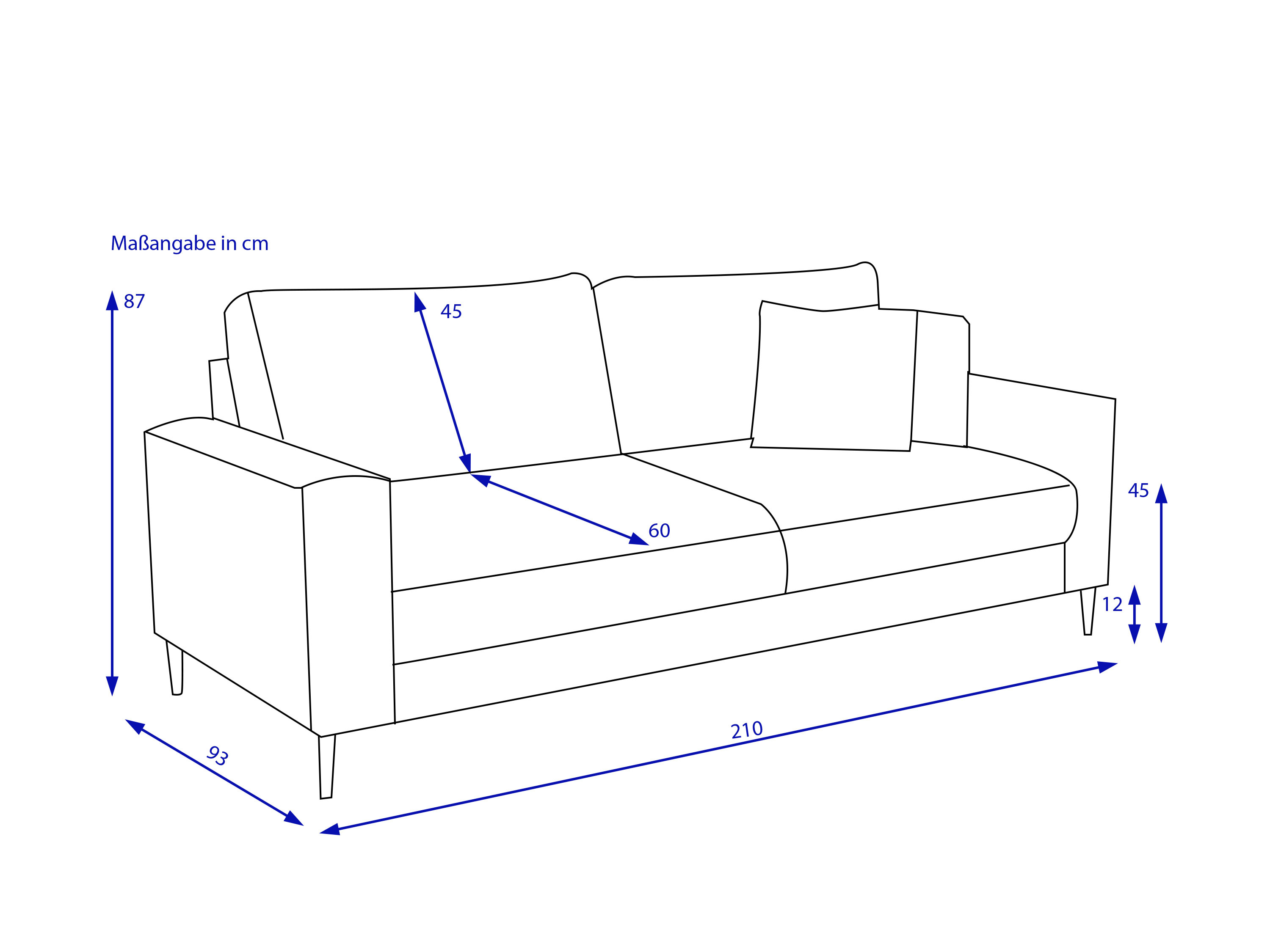Sofa 3 Sitzer BELMIRA