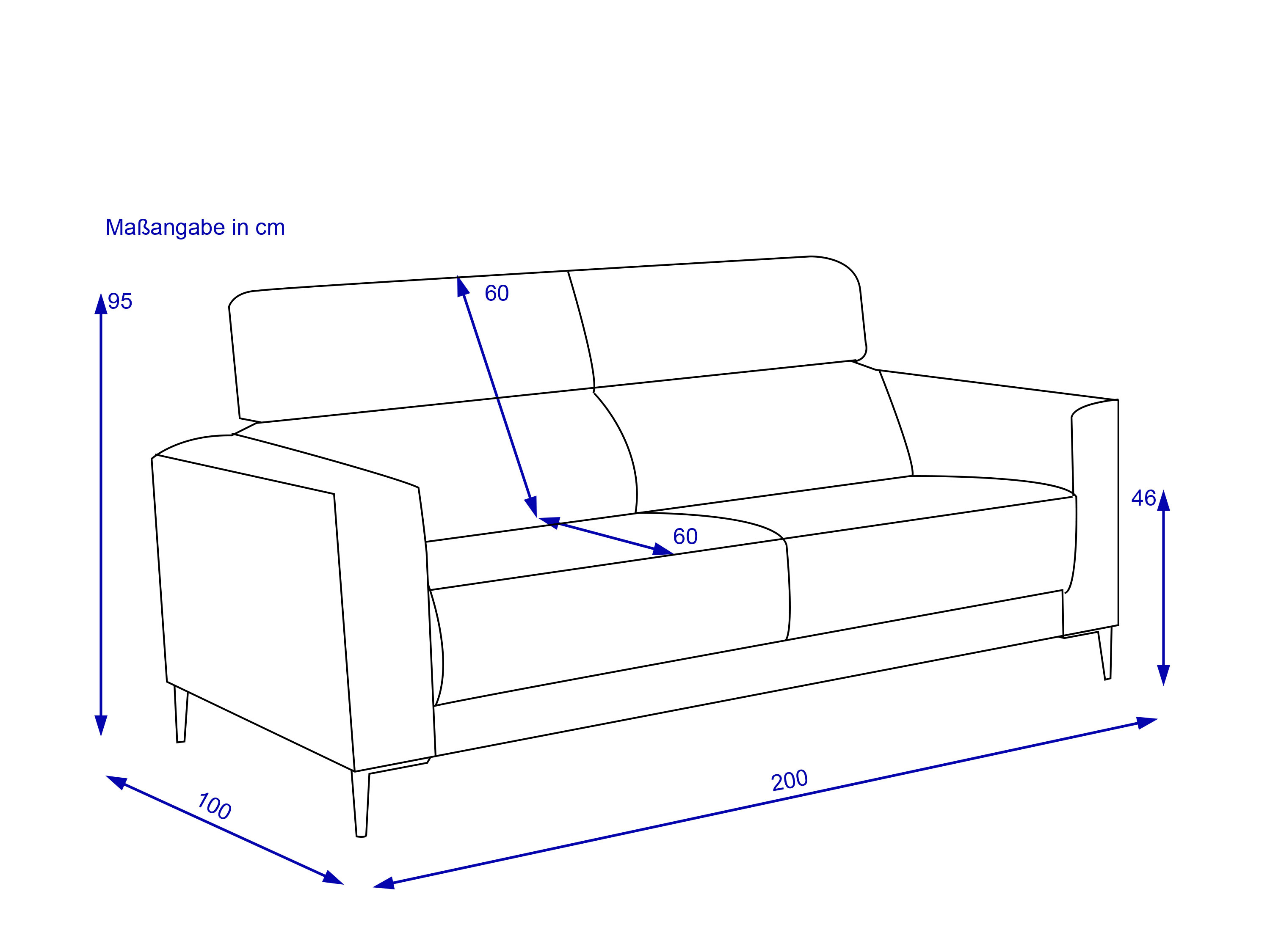 Sofa 2 Sitzer MONDO NAILA