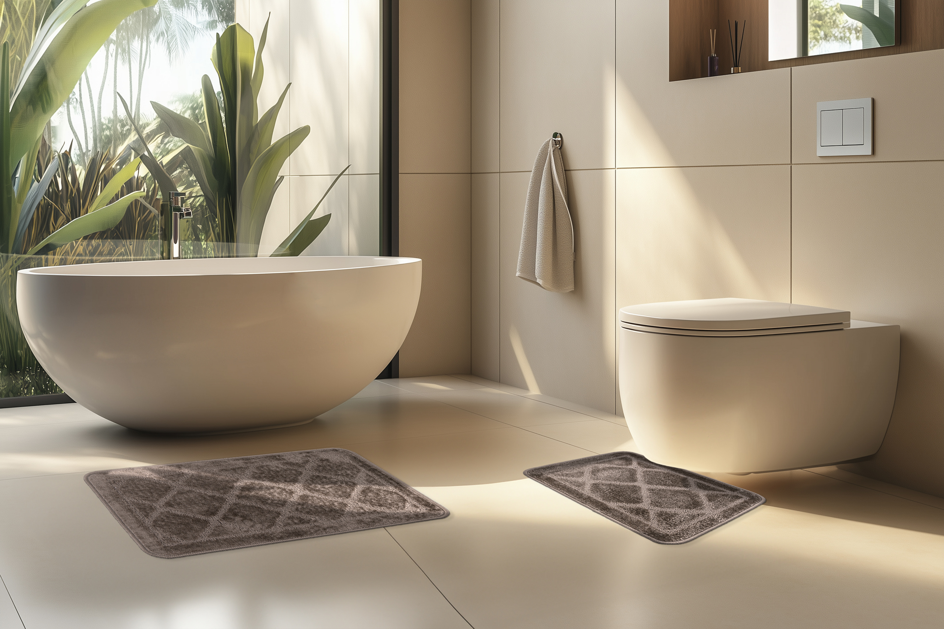 Badematte BARI taupe