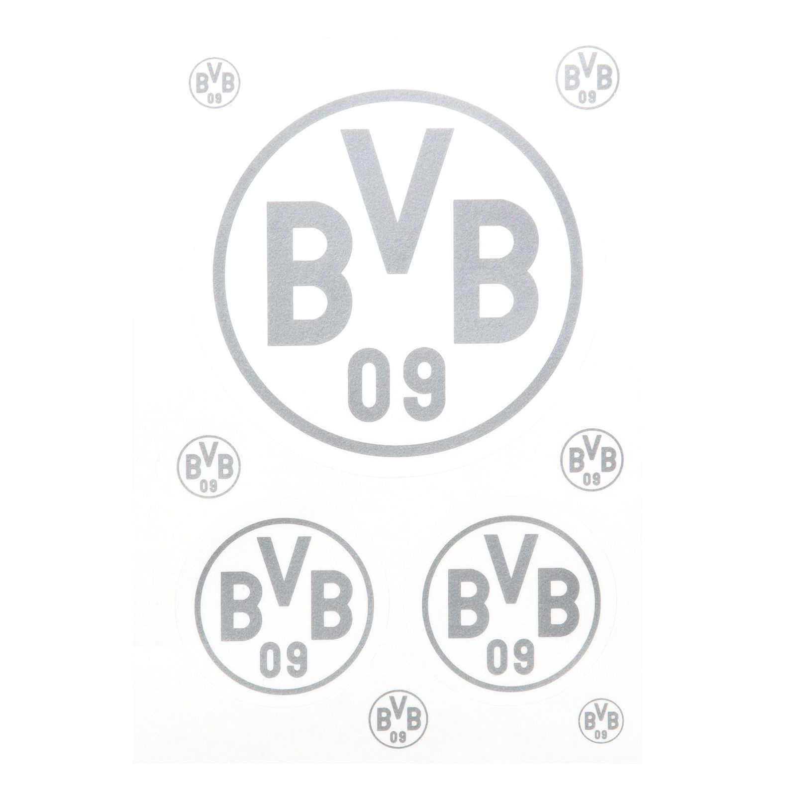 Aufkleber-Set BVB silber