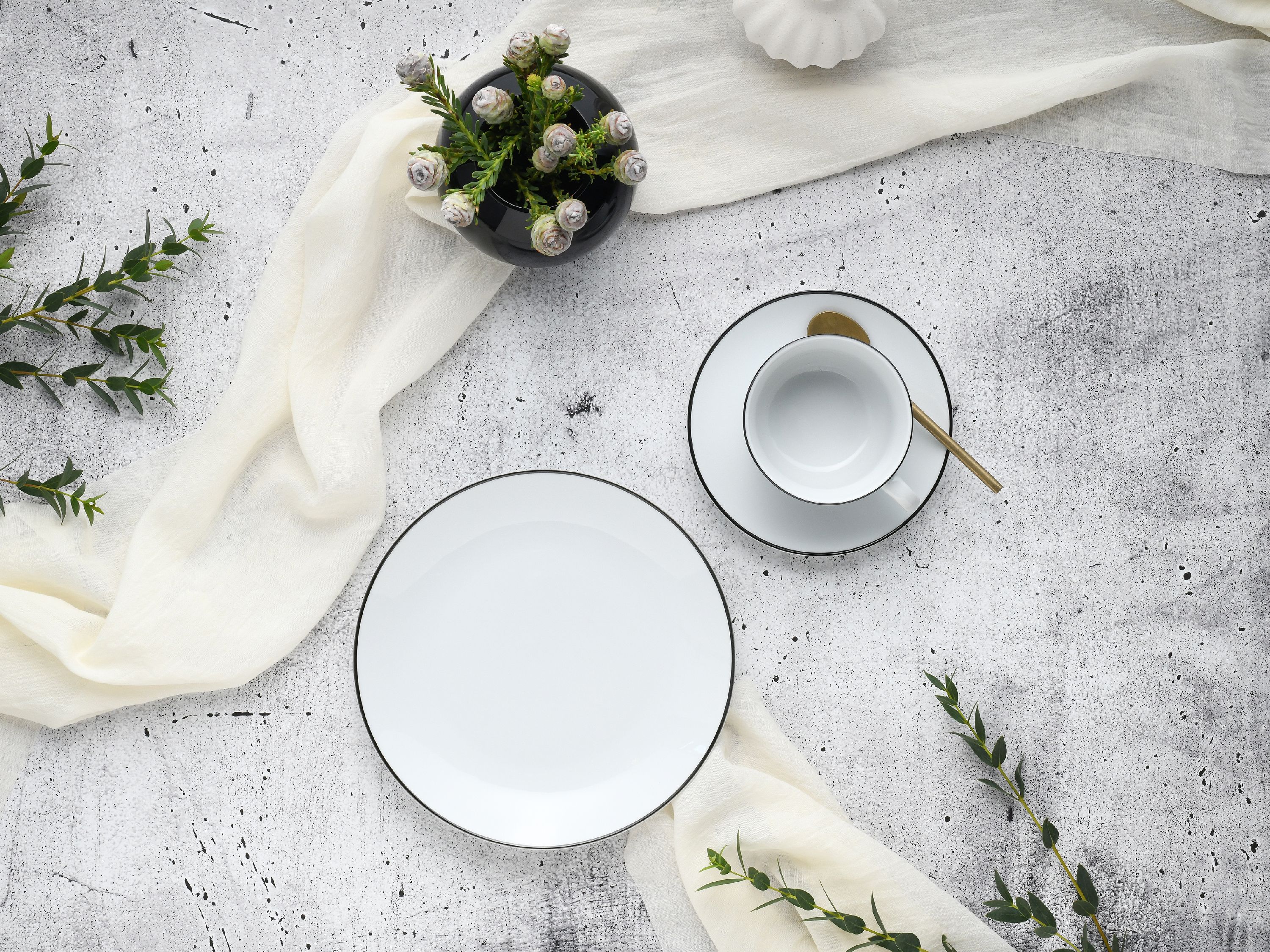 Kaffeeuntertasse LUNA BLACK LI