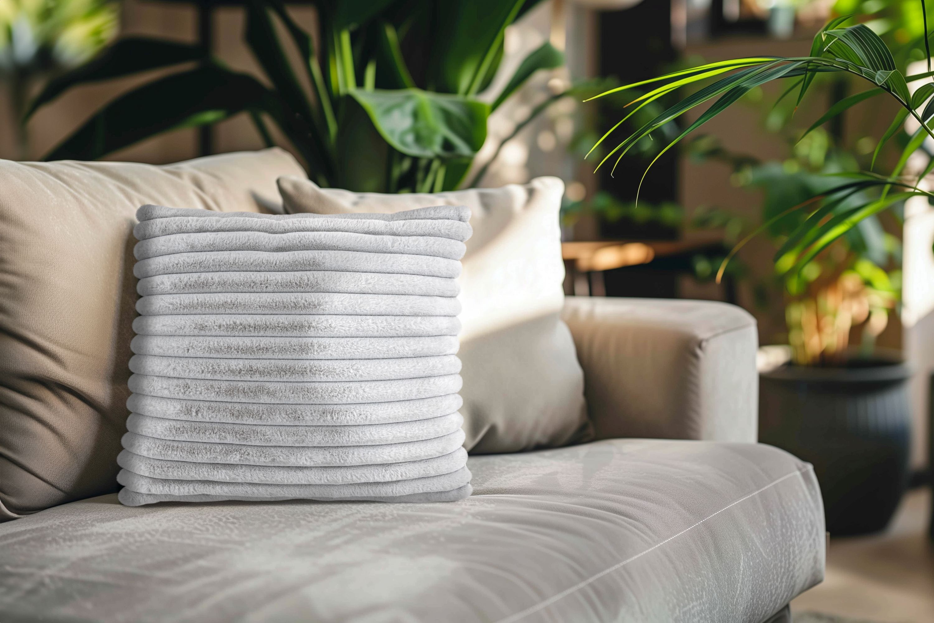 Kissen PLUSH silber