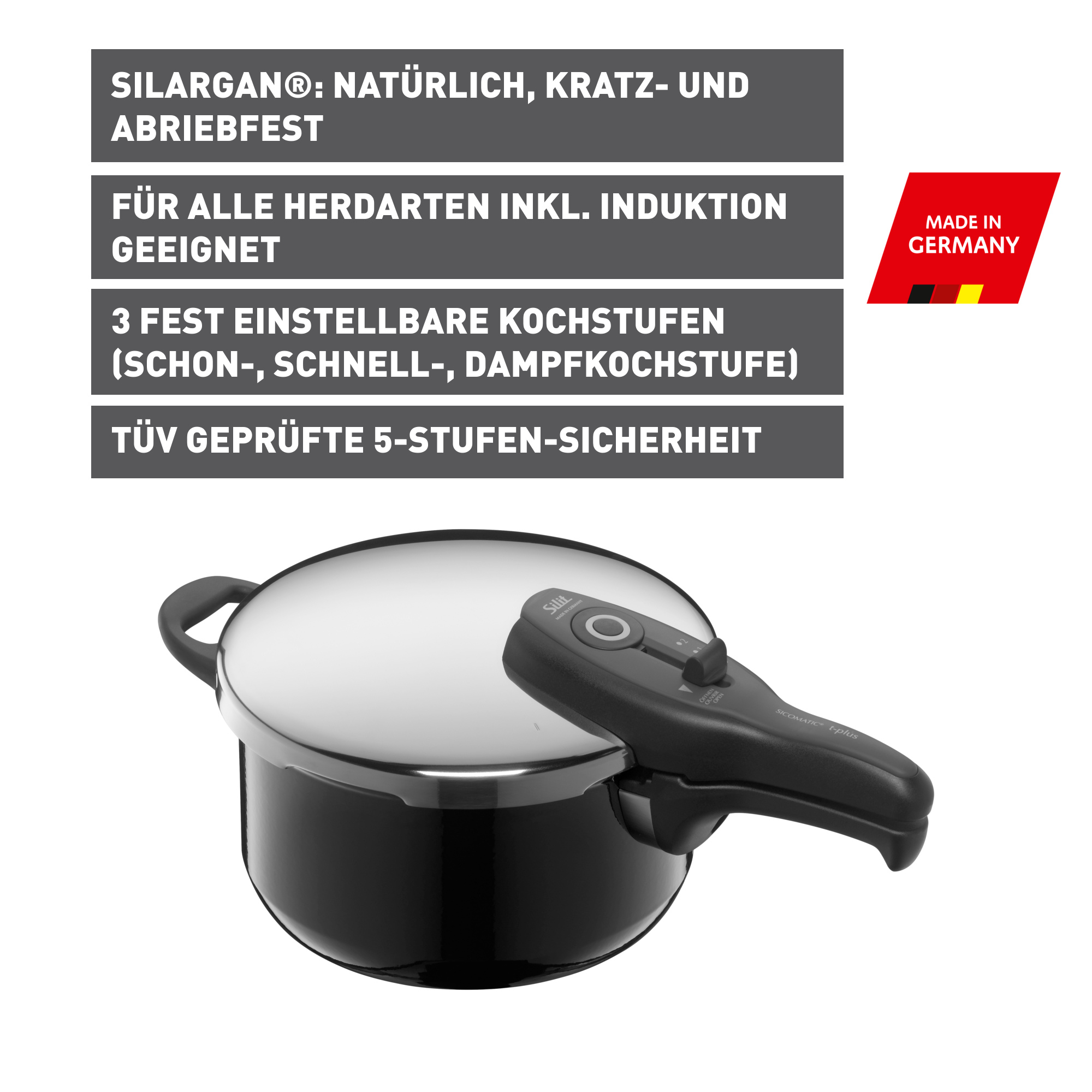 Schnellkochtopf SILIT T-PLUS