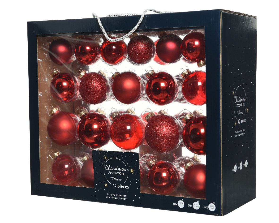 Weihnachtskugel-Box MAXI WEIHNACHTSROT