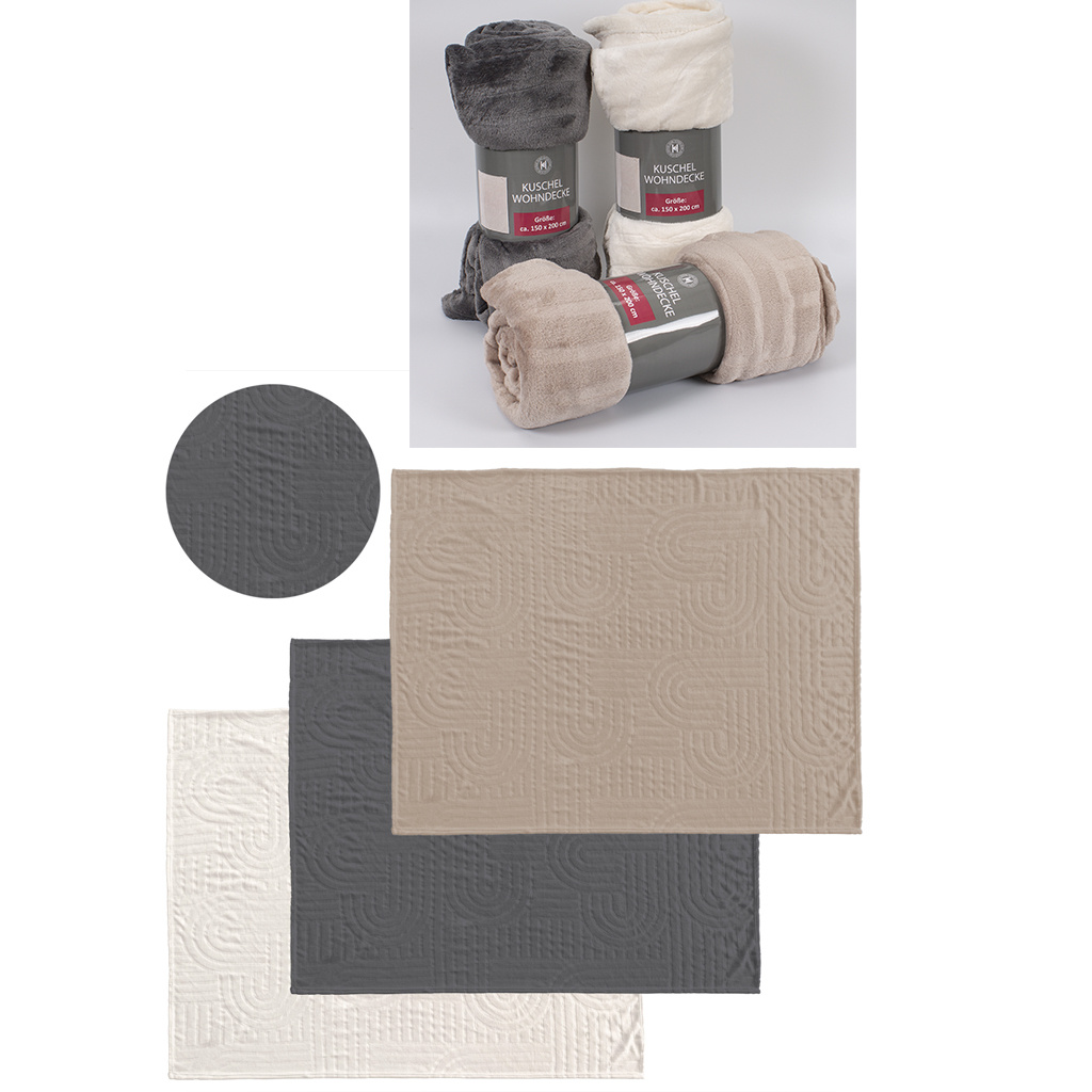 Decke FLANELL EMBOSSRD