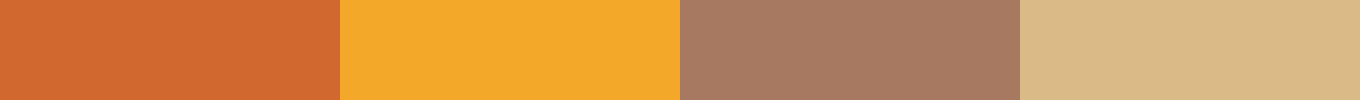 Farben Orange-Braun, Gold-Gelb, Braun und Ocker