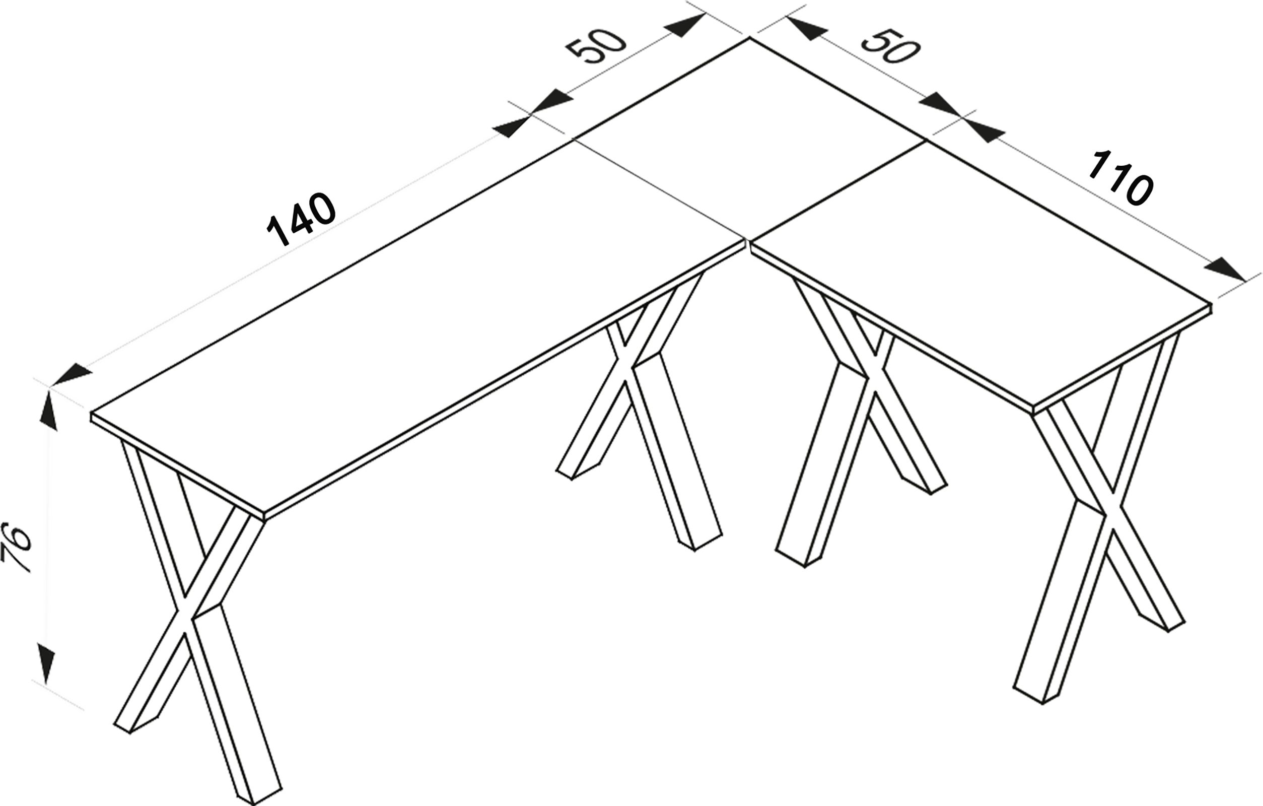 Eck-Schreibtisch LONA