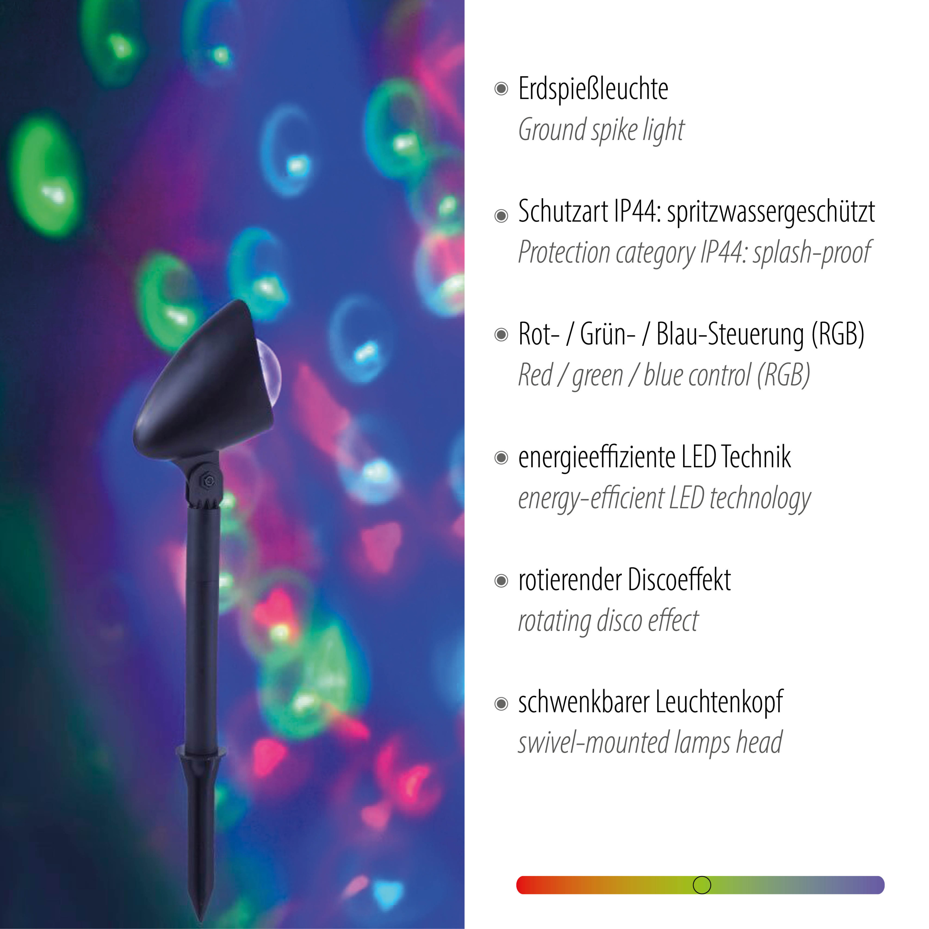 Aussen/-Erdspießleuchte DISCO