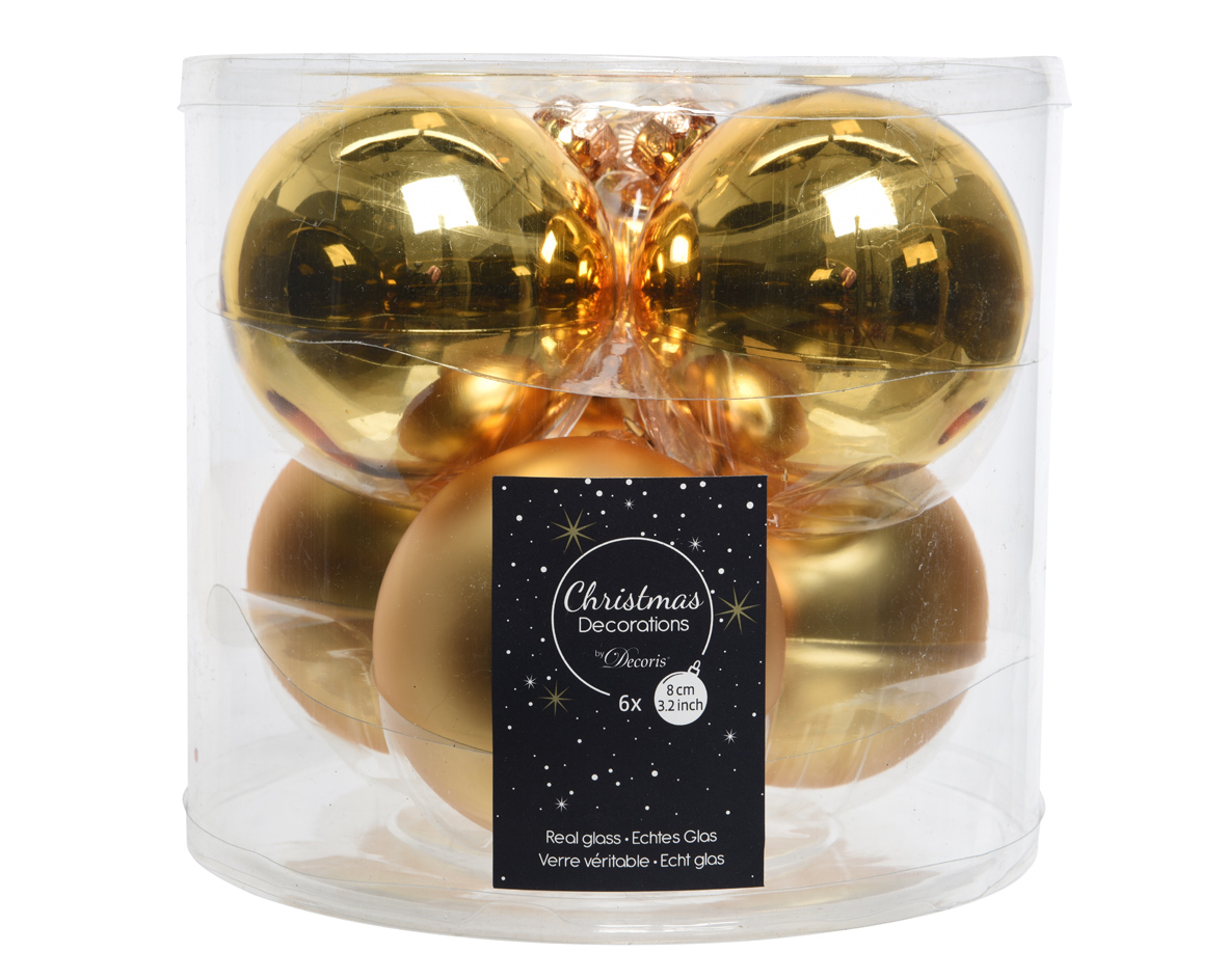 Weihnachtskugel-Box HELL GOLD