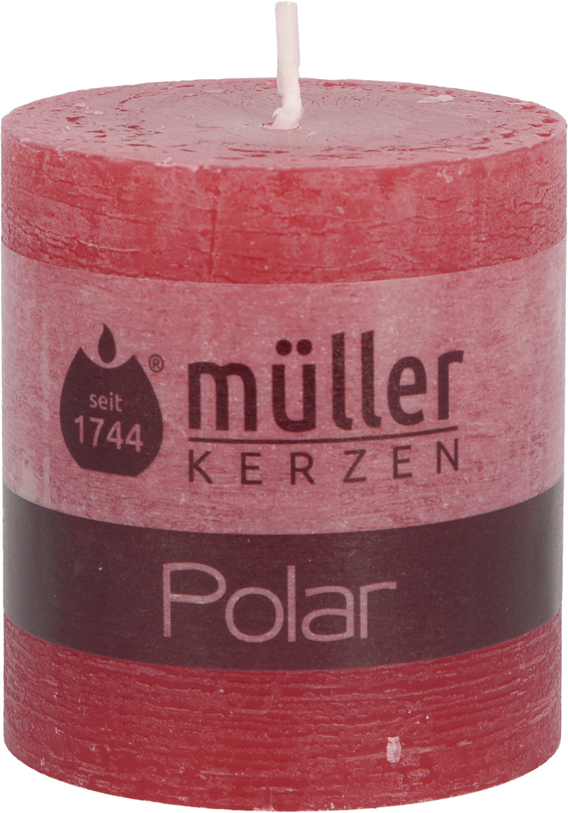 Stumpenkerze POLAR rot
