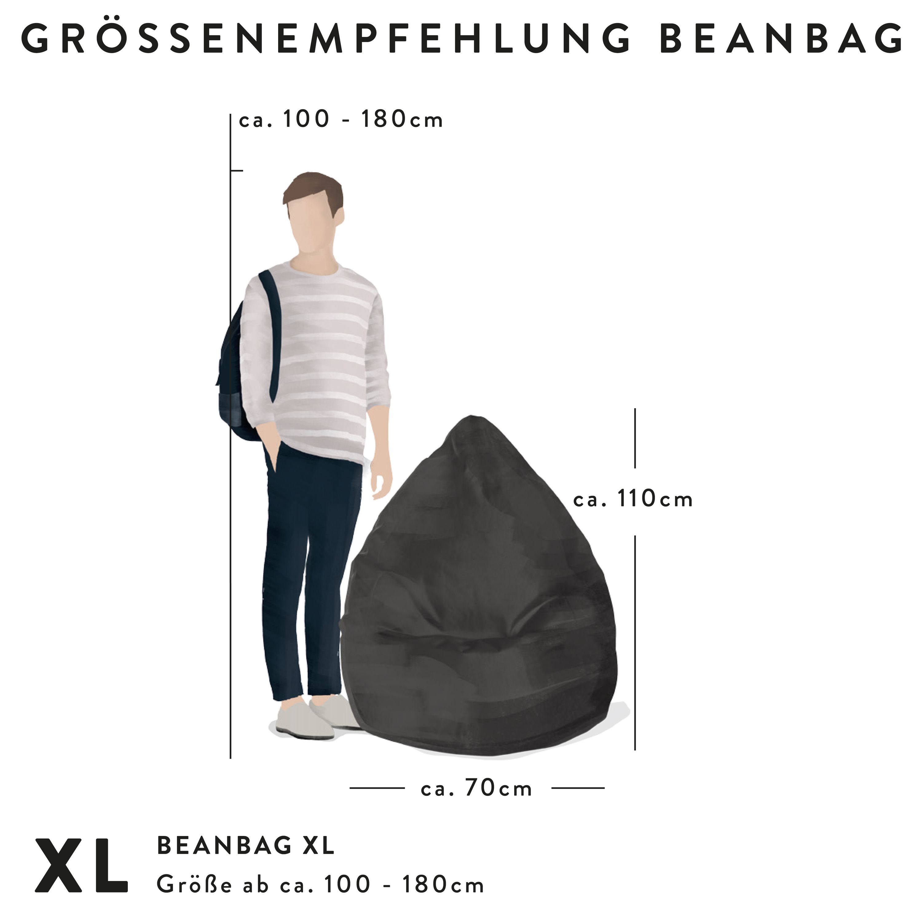 Sitzsack BeanBag FANKURVE XL