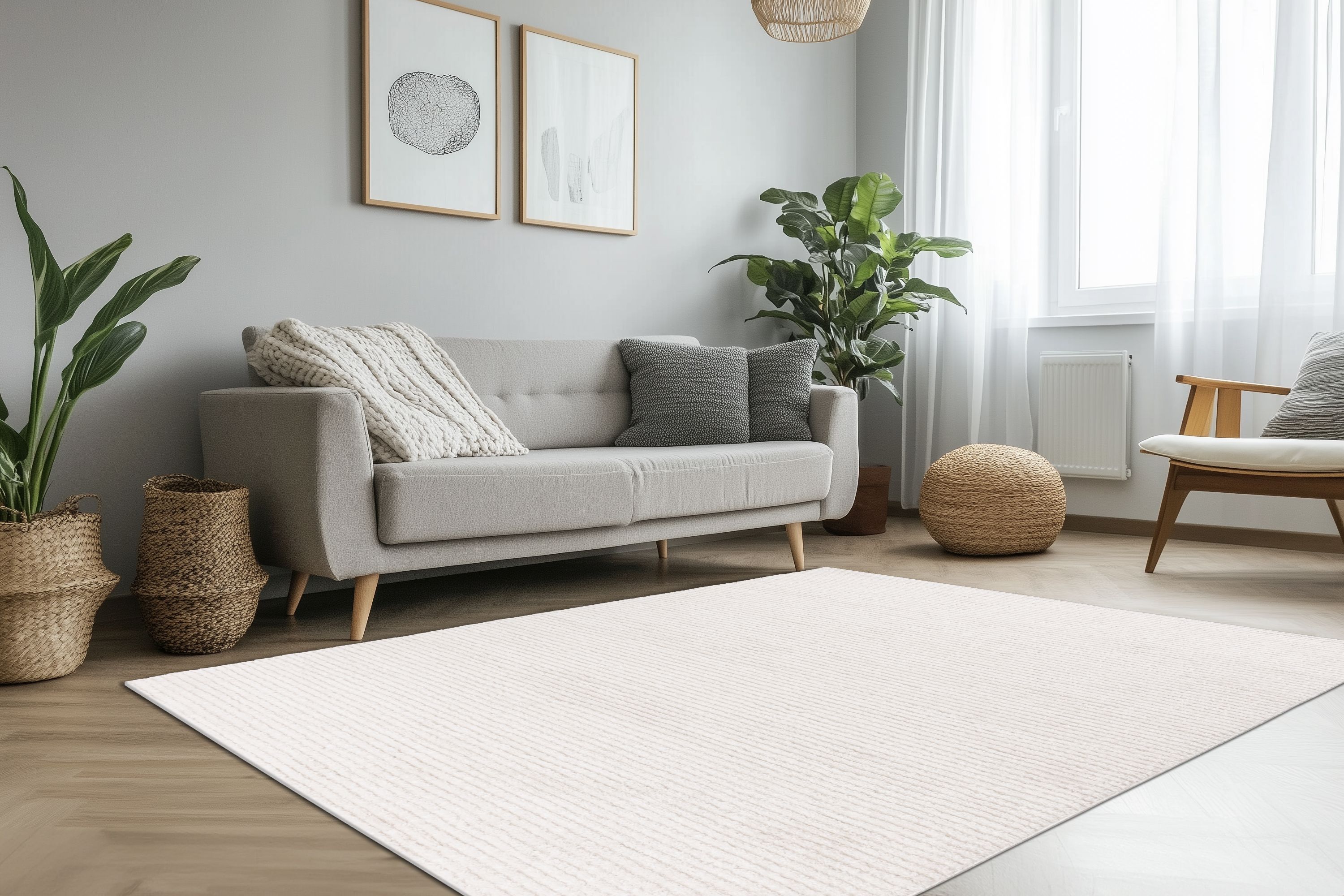 Teppich LOTUS elfenbein