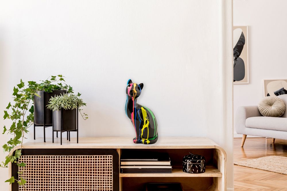 Skulptur BUNTE KATZE II