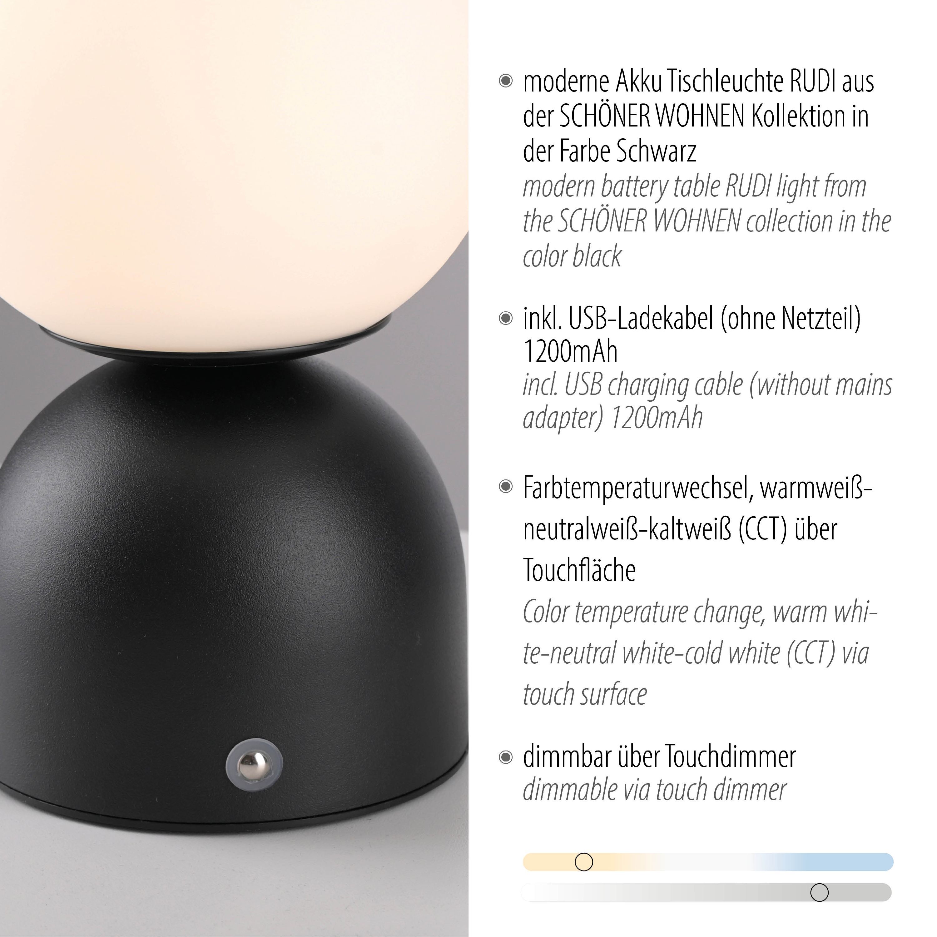 Tischleuchte SCHÖNER WOHNEN RUDI
