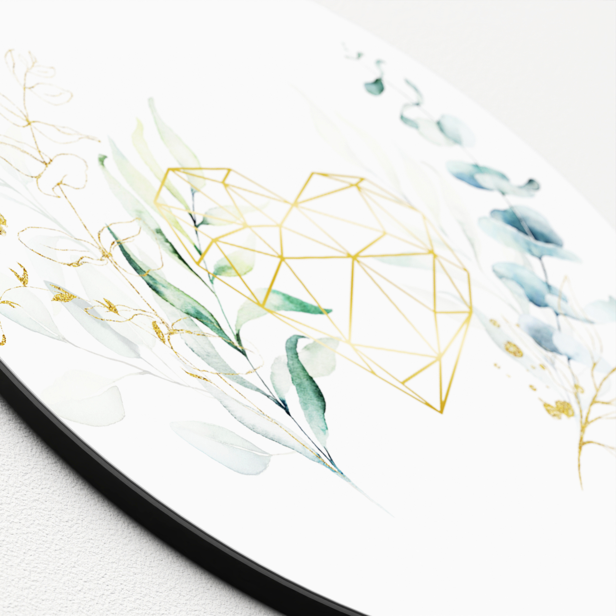 Glasbild WATERCOLOURED LEAVES