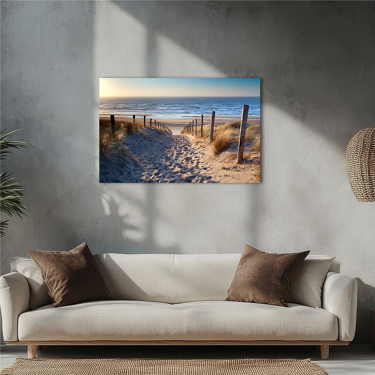 Leinwandbild SANDWEG ZUM STRAN