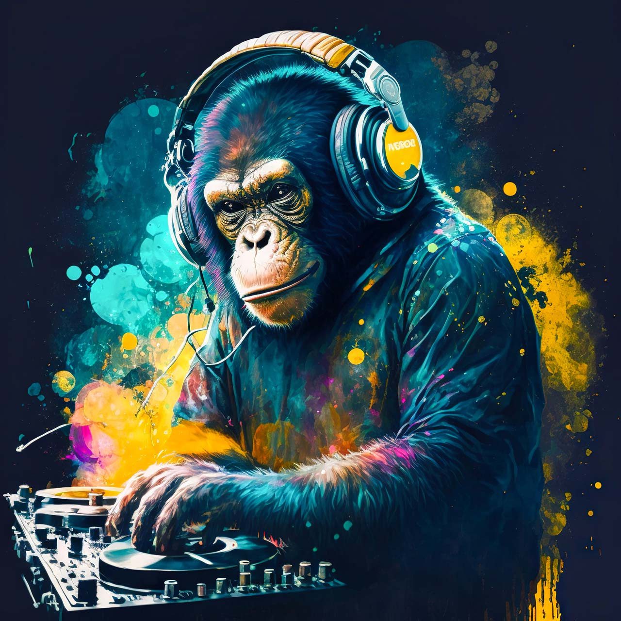 Leinwandbild MONKEY DJ