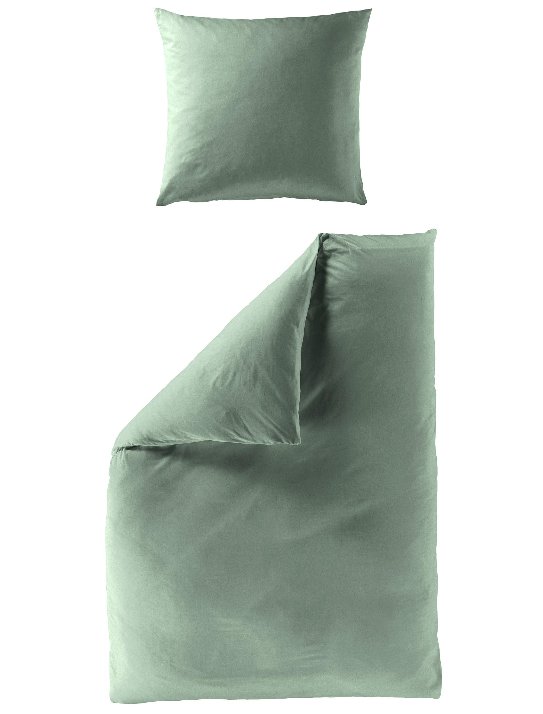 Bettwäsche Mako-Satin grün