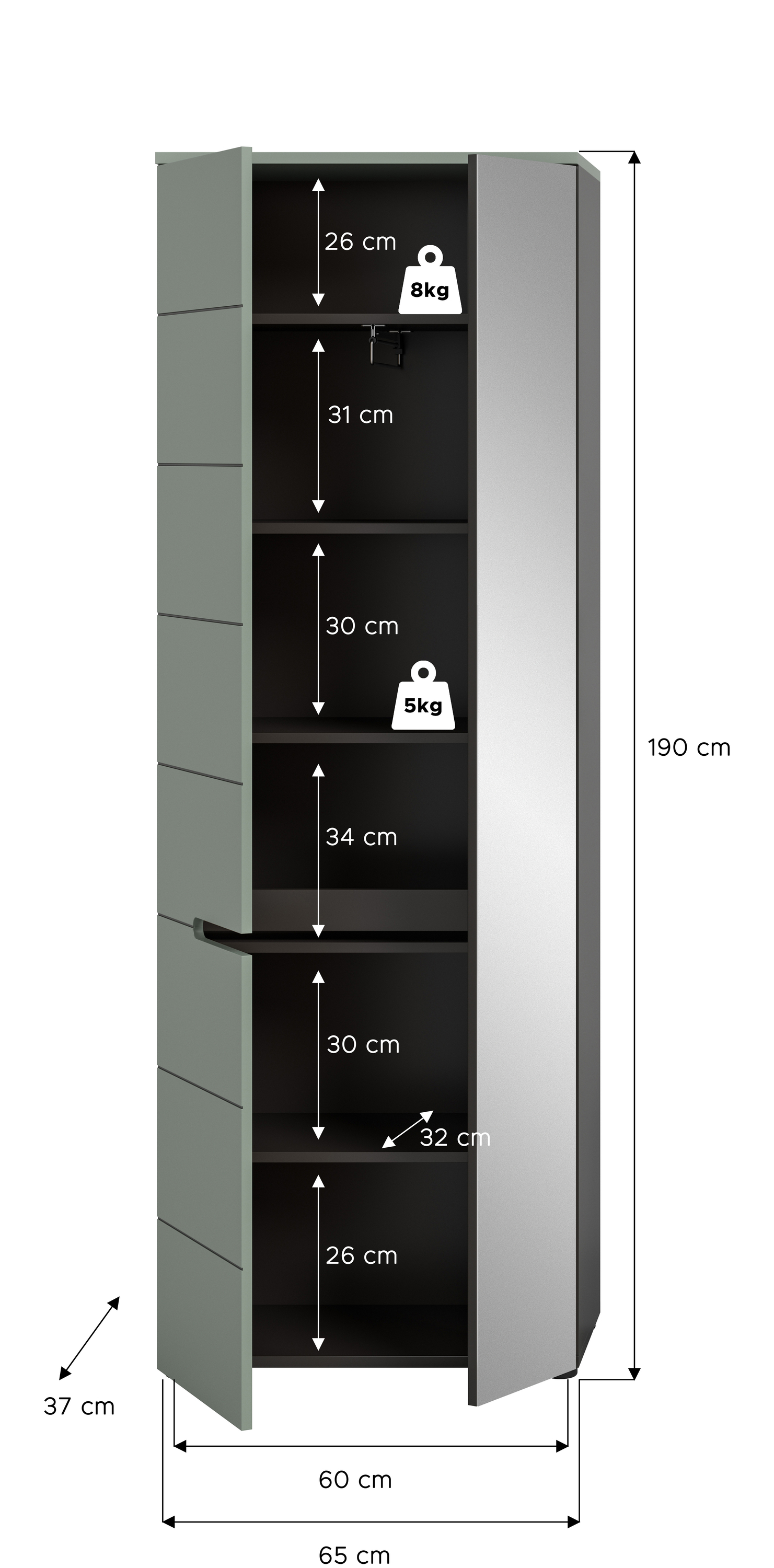 Garderobenschrank CANU