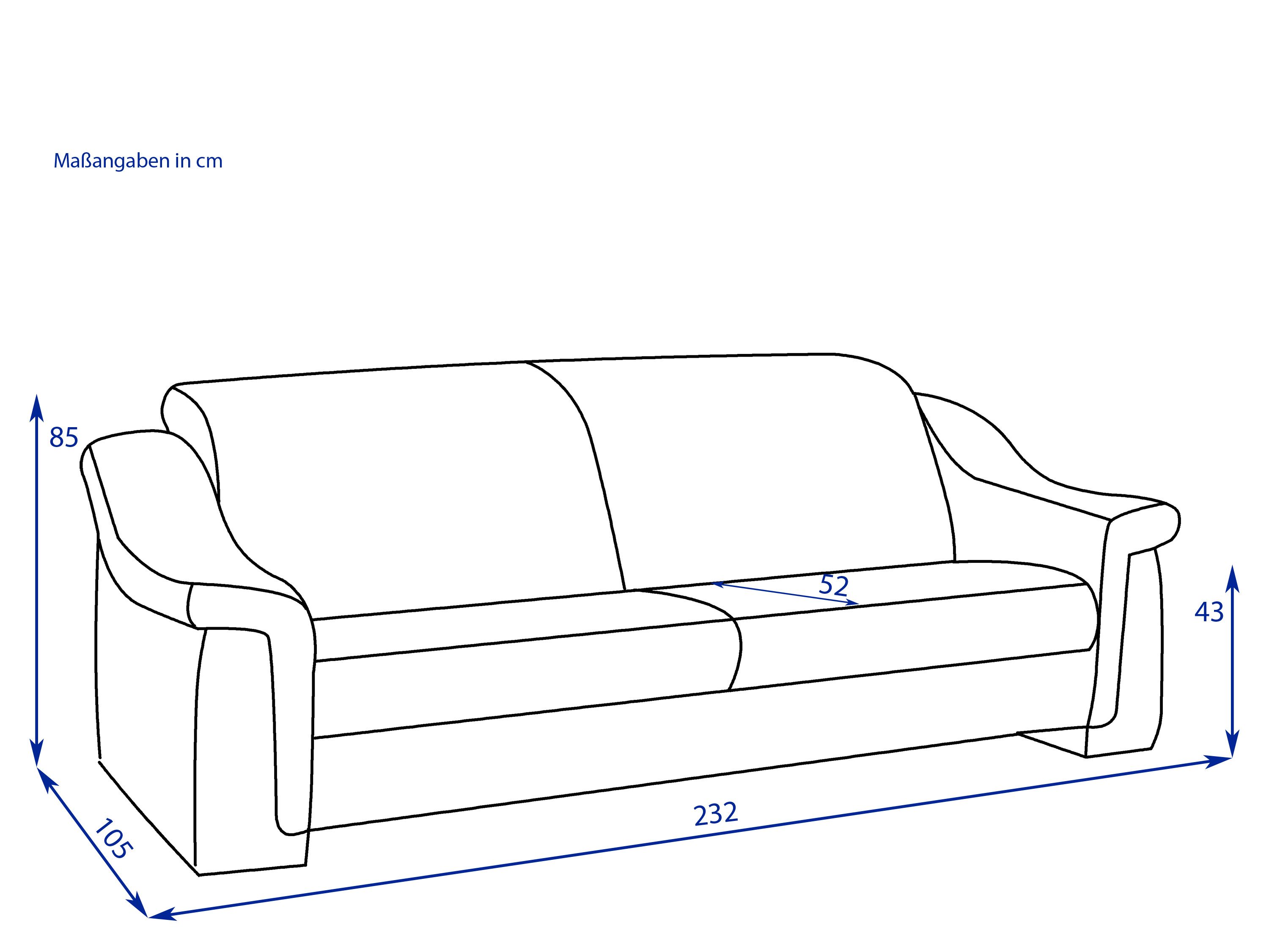 Sofa 3 Sitzer himolla FÜRTH 1