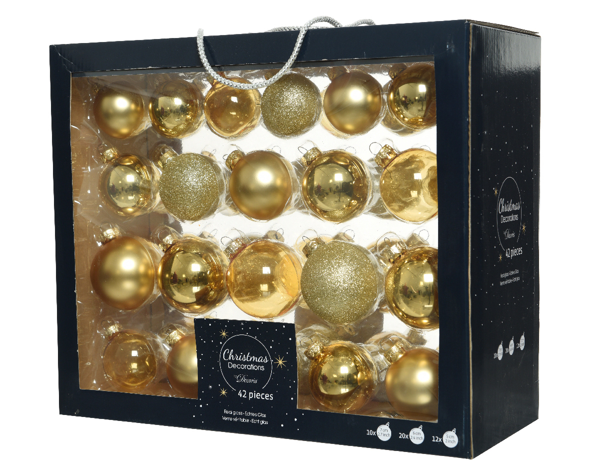 Weihnachtskugel-Box MAXI HELL GOLD