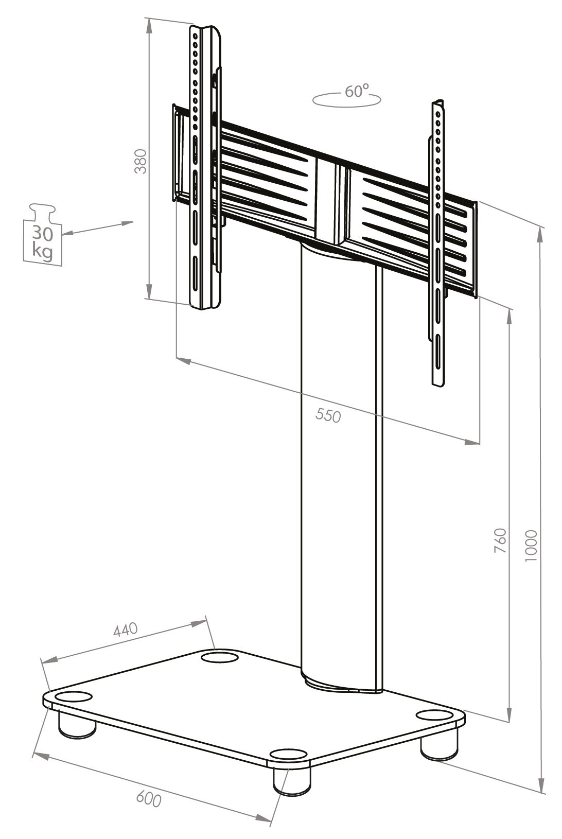 TV-Standfuß Bilano