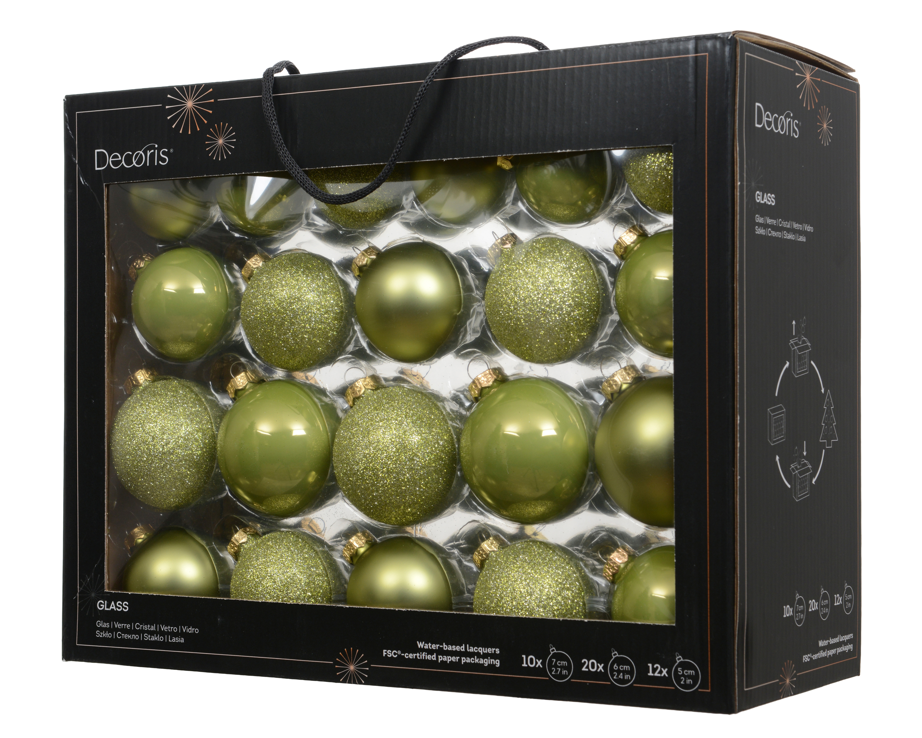 Weihnachtskugel-Box MAXI WARM PISTAZIE
