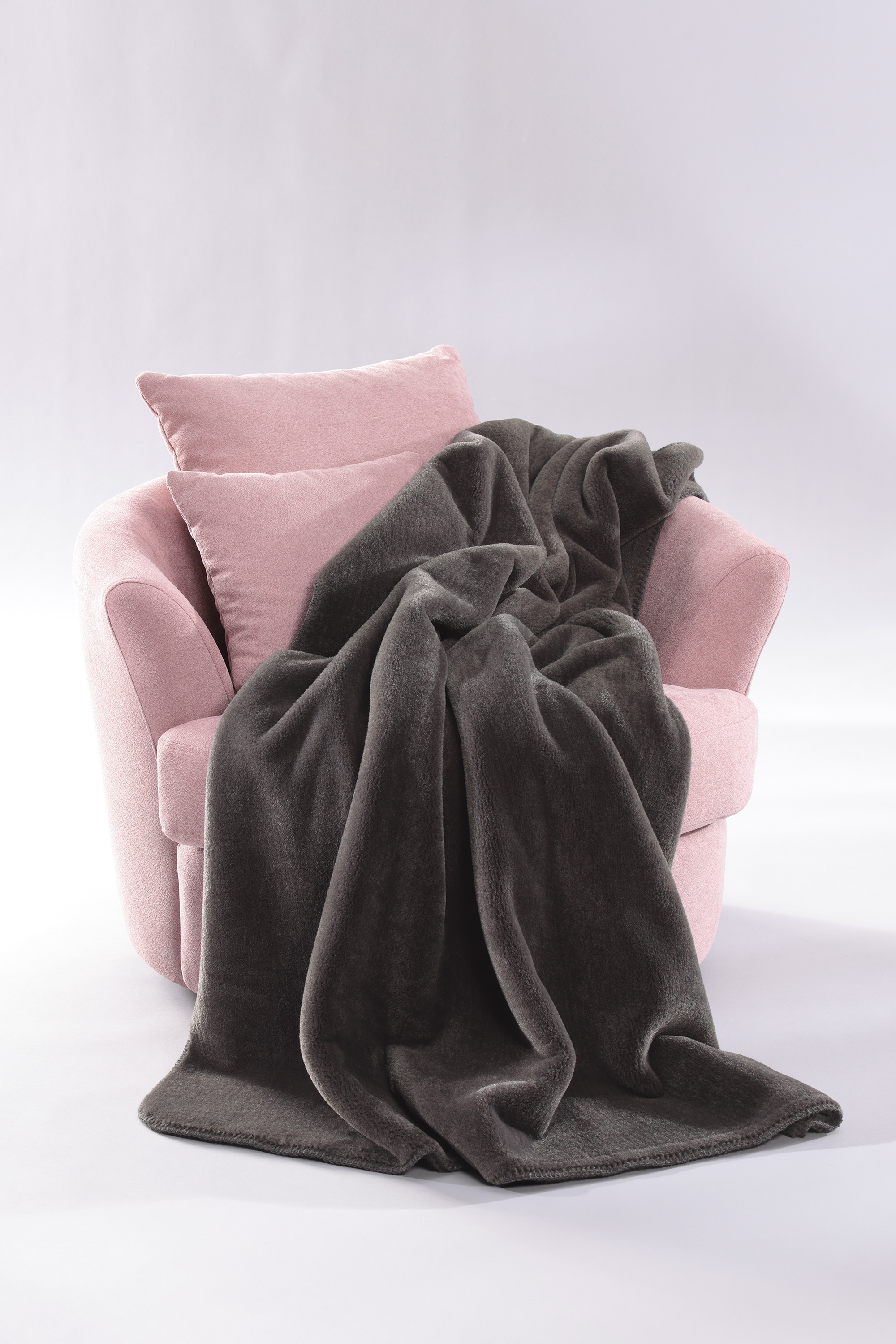 Wohndecke WOOL FEEL GREY