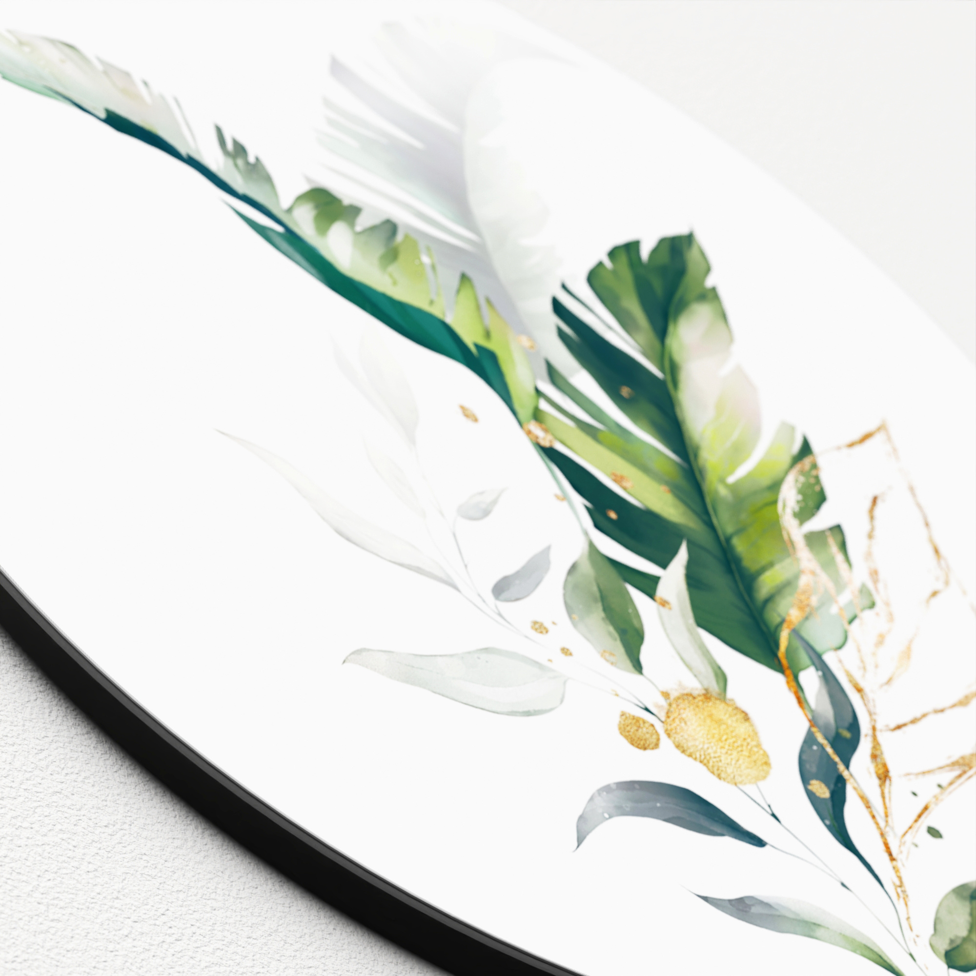 Glasbild WATERCOLOURED PALM