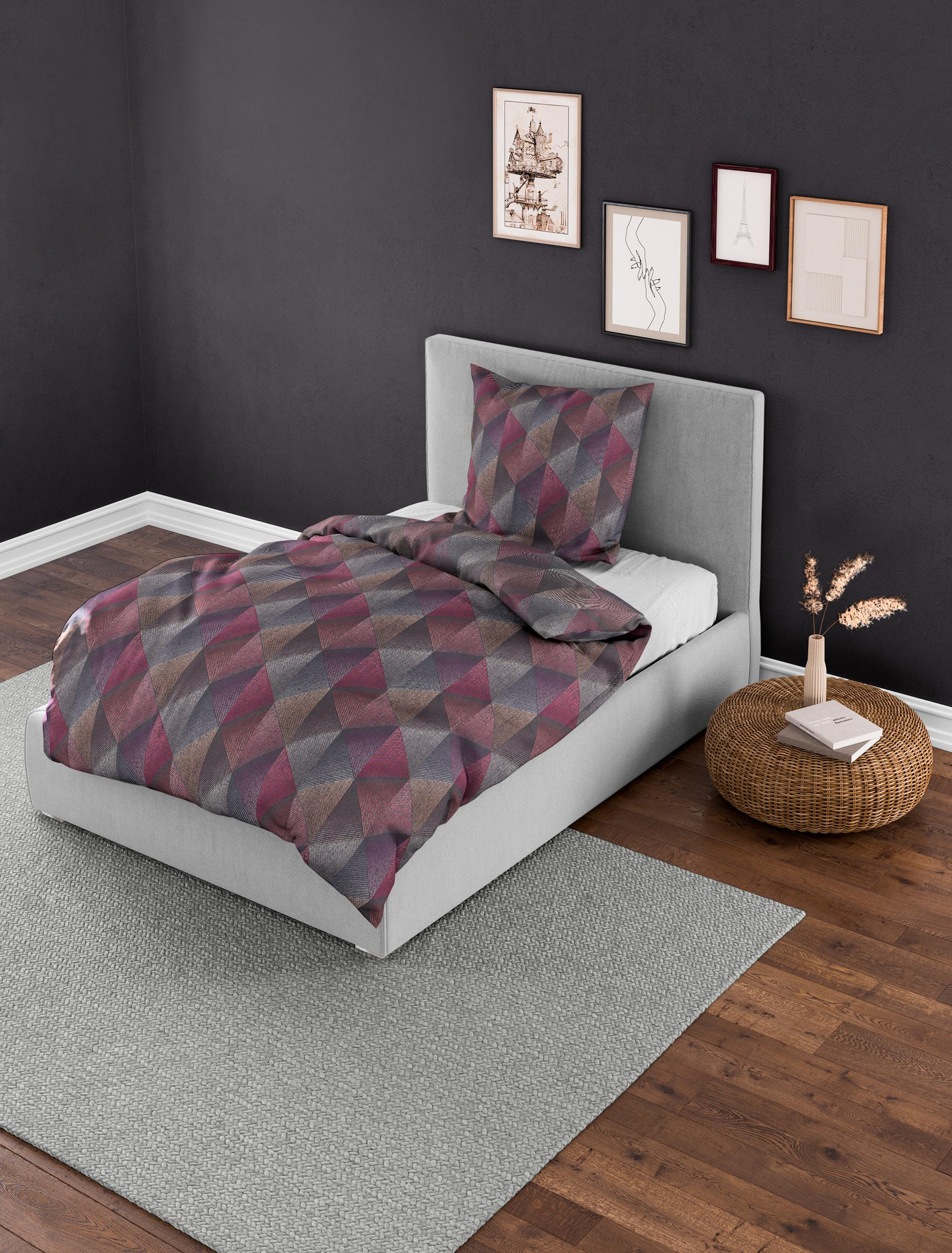 Bettwäsche Mako-Satin plum