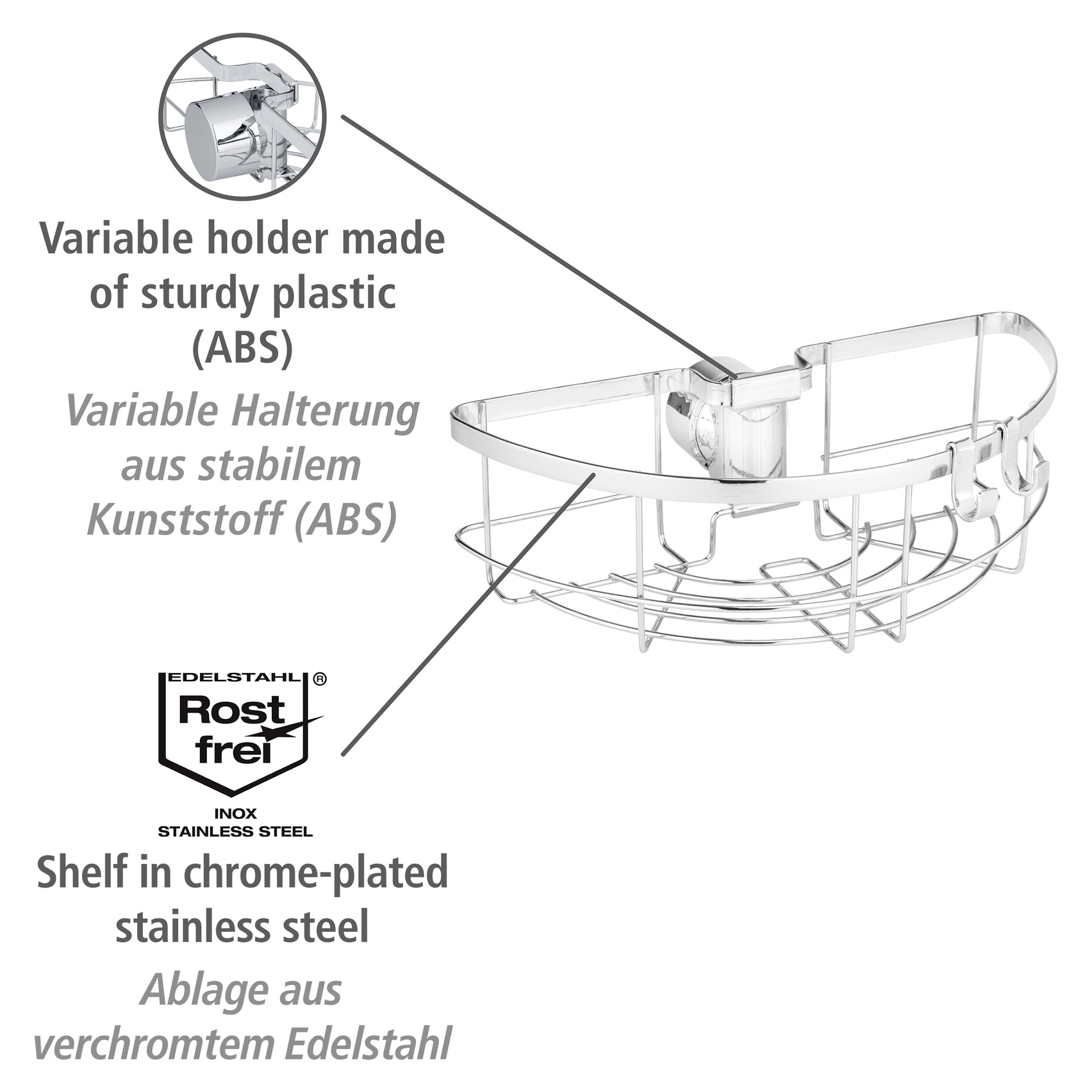 Duschstangencaddy FLORESTA
