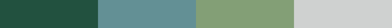 Farben Tannengrün, Blau-Grün, Sanftes Grün und Helles Grau