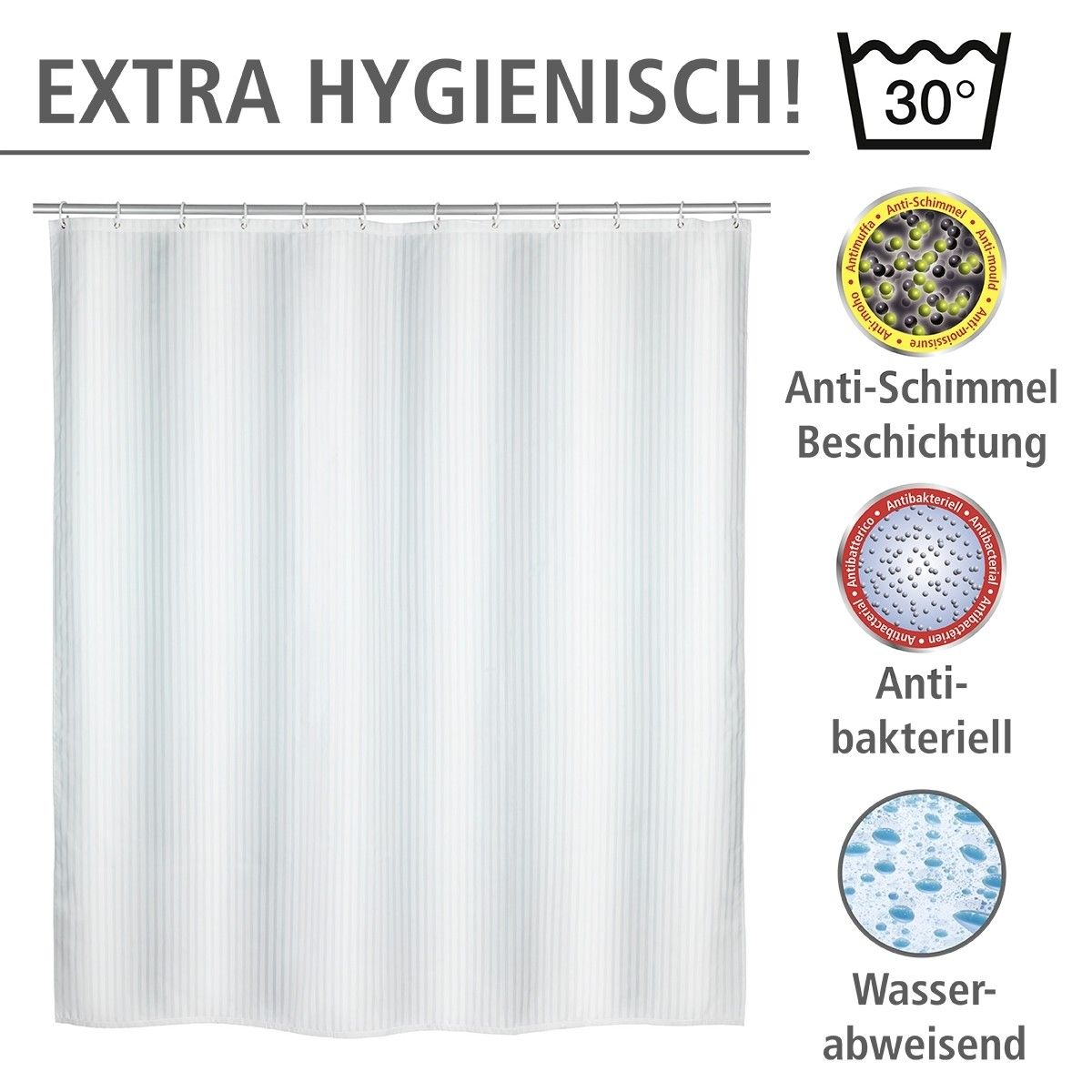 Antischimmel-Duschvorhang PILO
