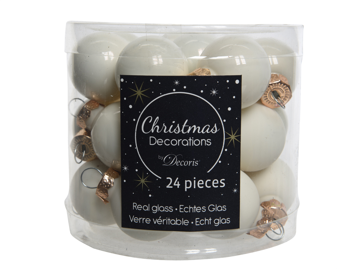 Weihnachtskugel-Box WOLLWEISS