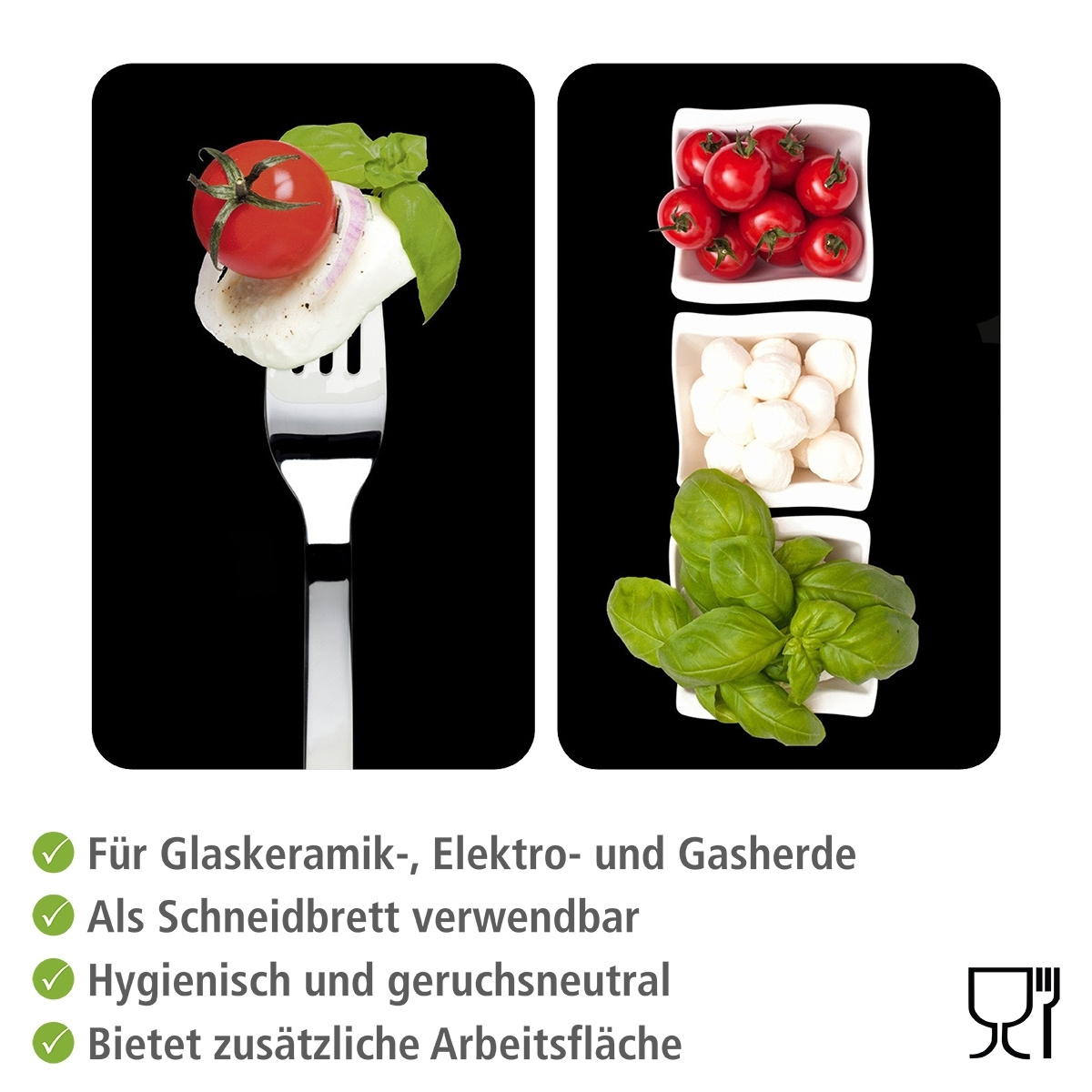 Herdabdeckplatte 2er Set