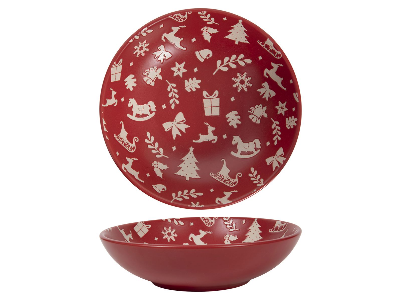 Suppenteller CHRISTMAS rot