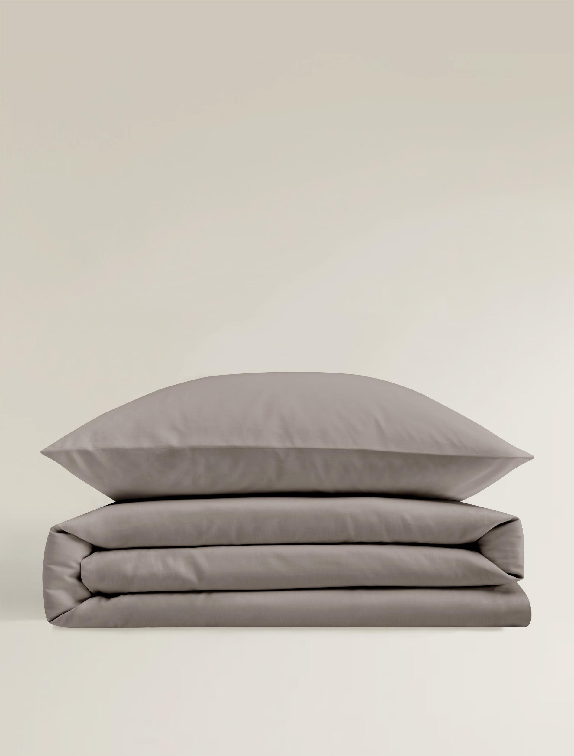 Bettwäsche Mako-Satin taupe