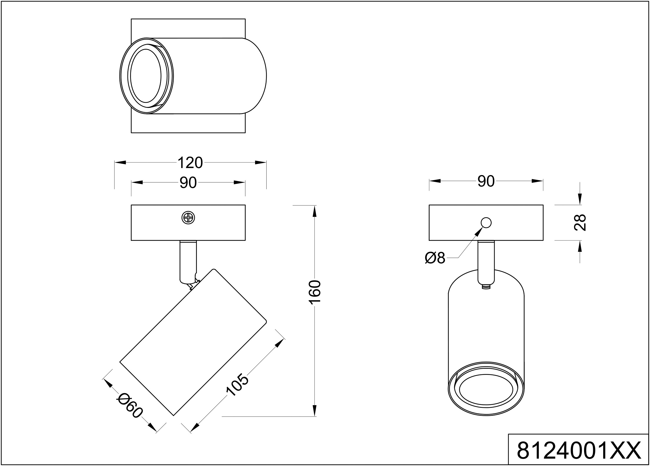 Wandspot MARLEY 1-flammig
