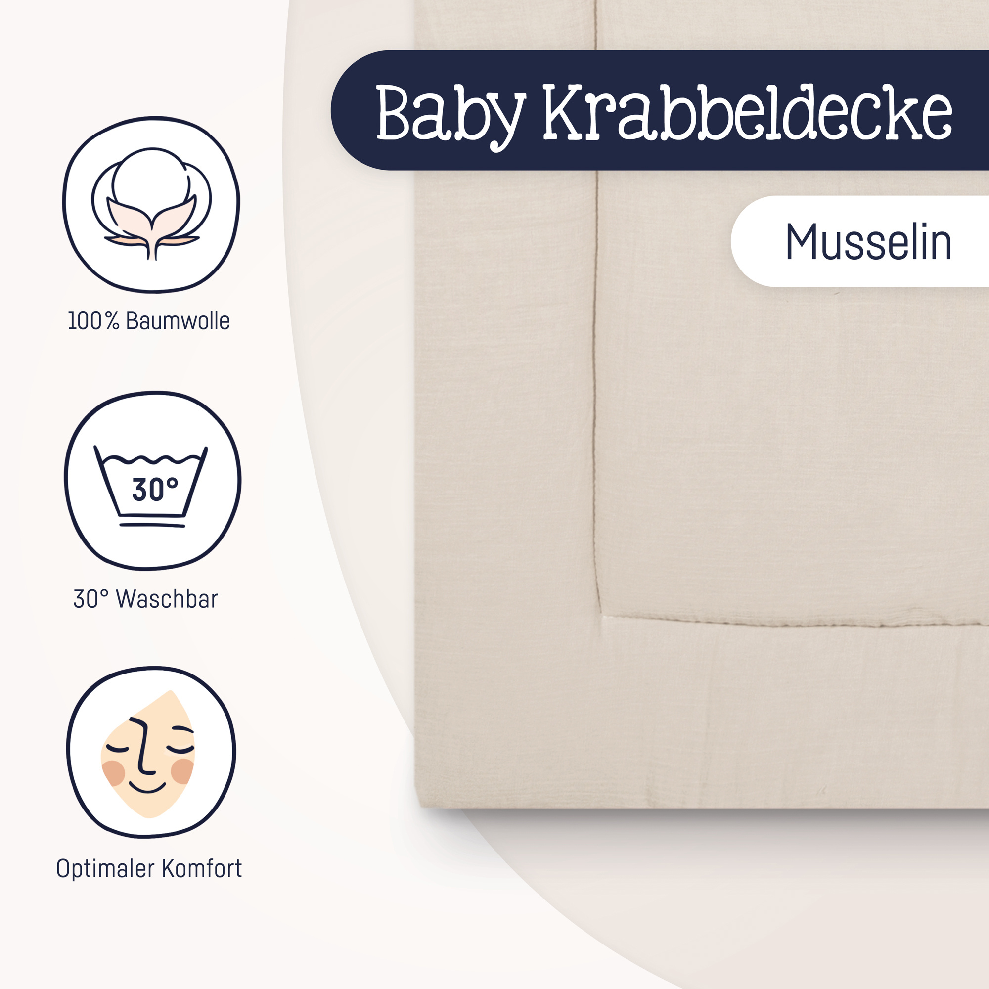 Krabbeldecke ZÖLLNER Musselin