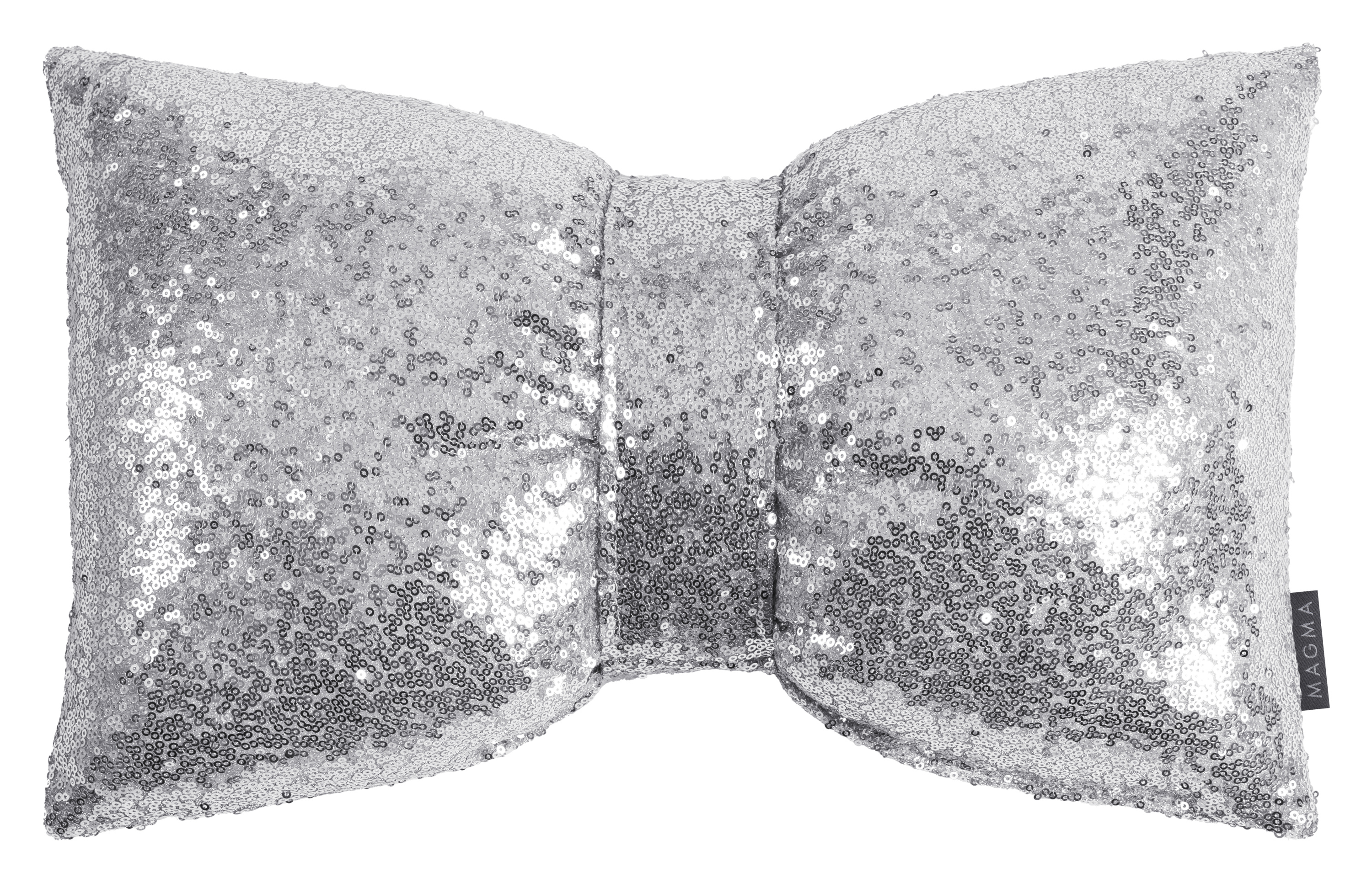 Schleifenkissen GLITTER silber