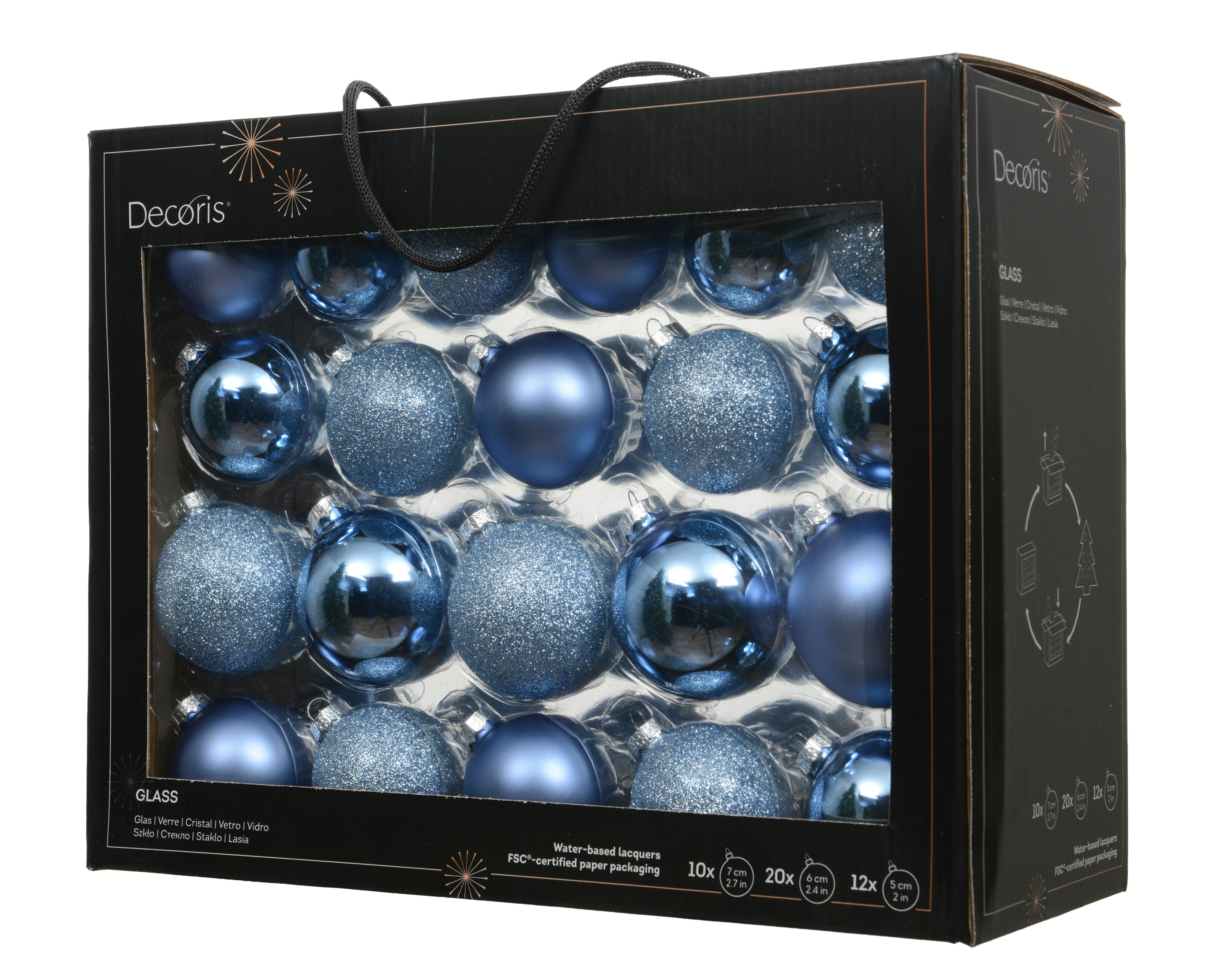 Weihnachtskugel-Box MAXI DÄMMERUNGSBLAU