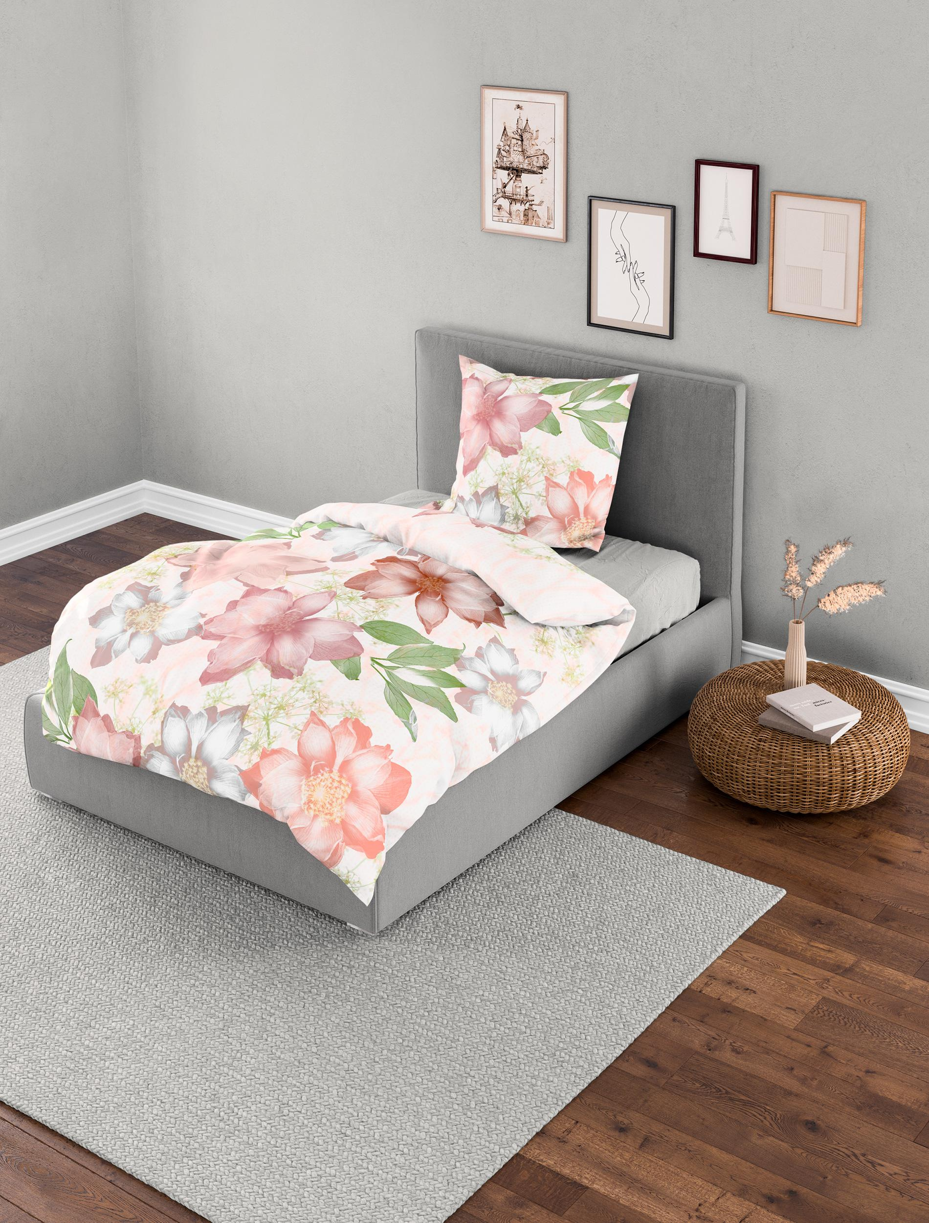 Bettwäsche Mako-Satin peach