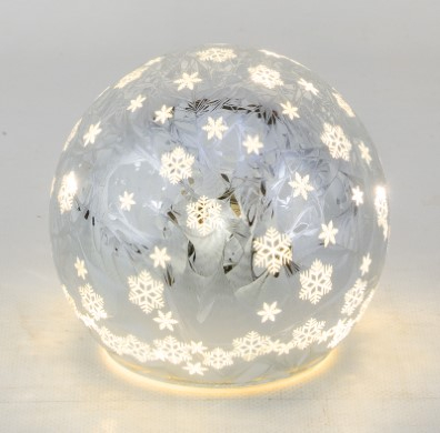 Weihnachtskugel LED EISKRISTALLE