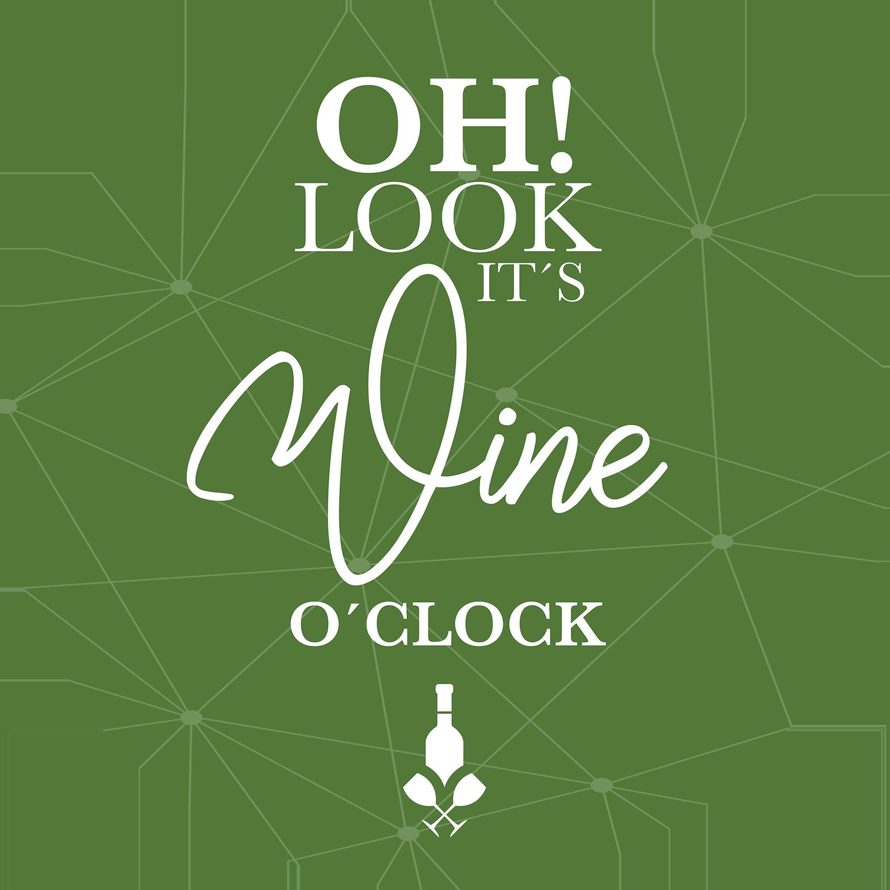 Glasbild IT\\\'S WINE O\\\'CLOCK