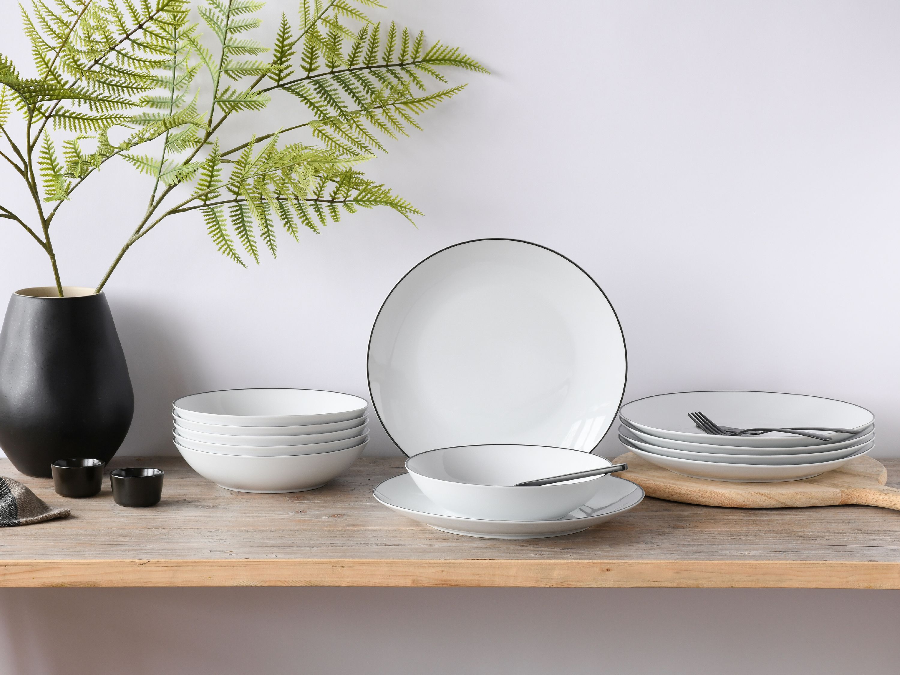 Tafelservice LUNA BLACK LINE
