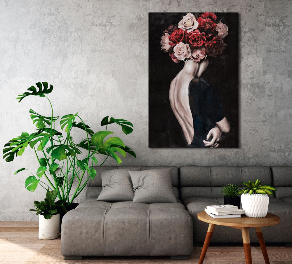 Gemälde SCHÖNHEIT MIT ROSEN