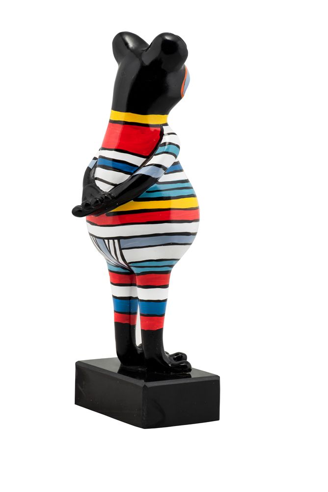 Skulptur GESTREIFTER FROSCH